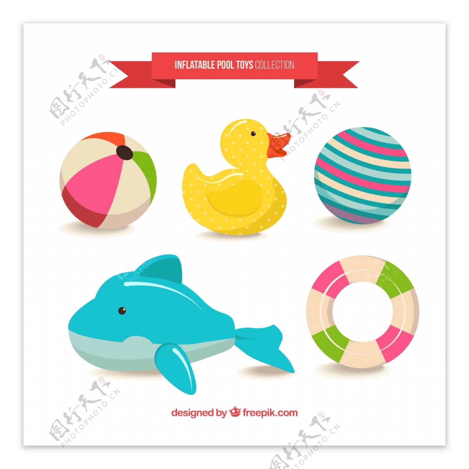 卡通动物头像彩绘海洋动物卡通动物玩具素材