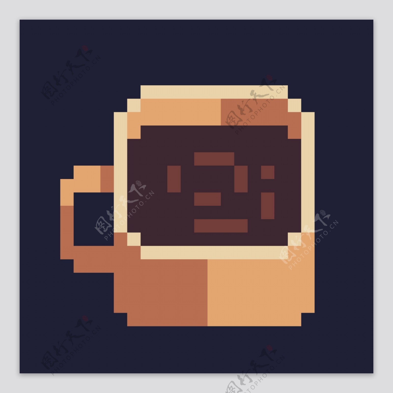 coffee像素化图标设计