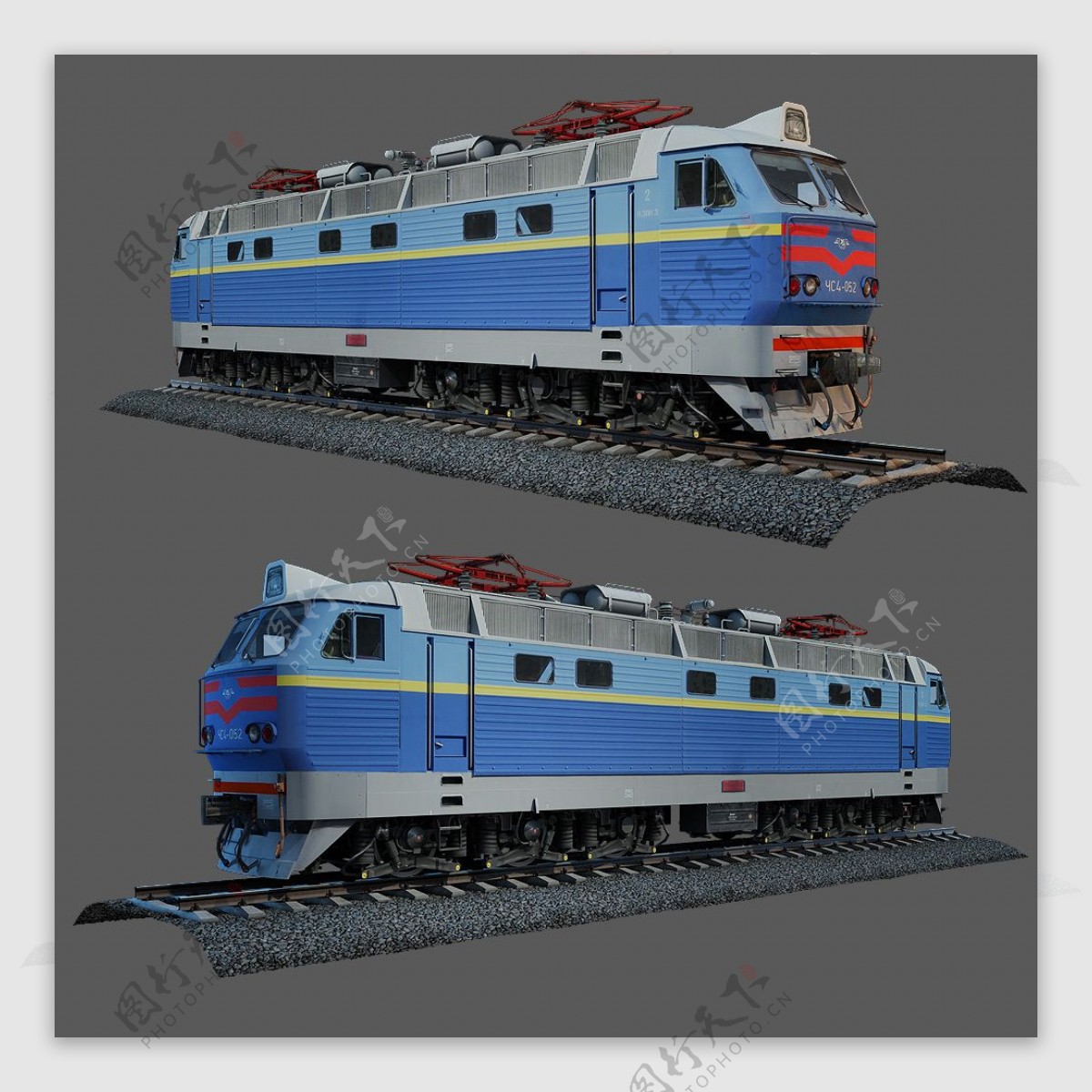 3d火车头模型
