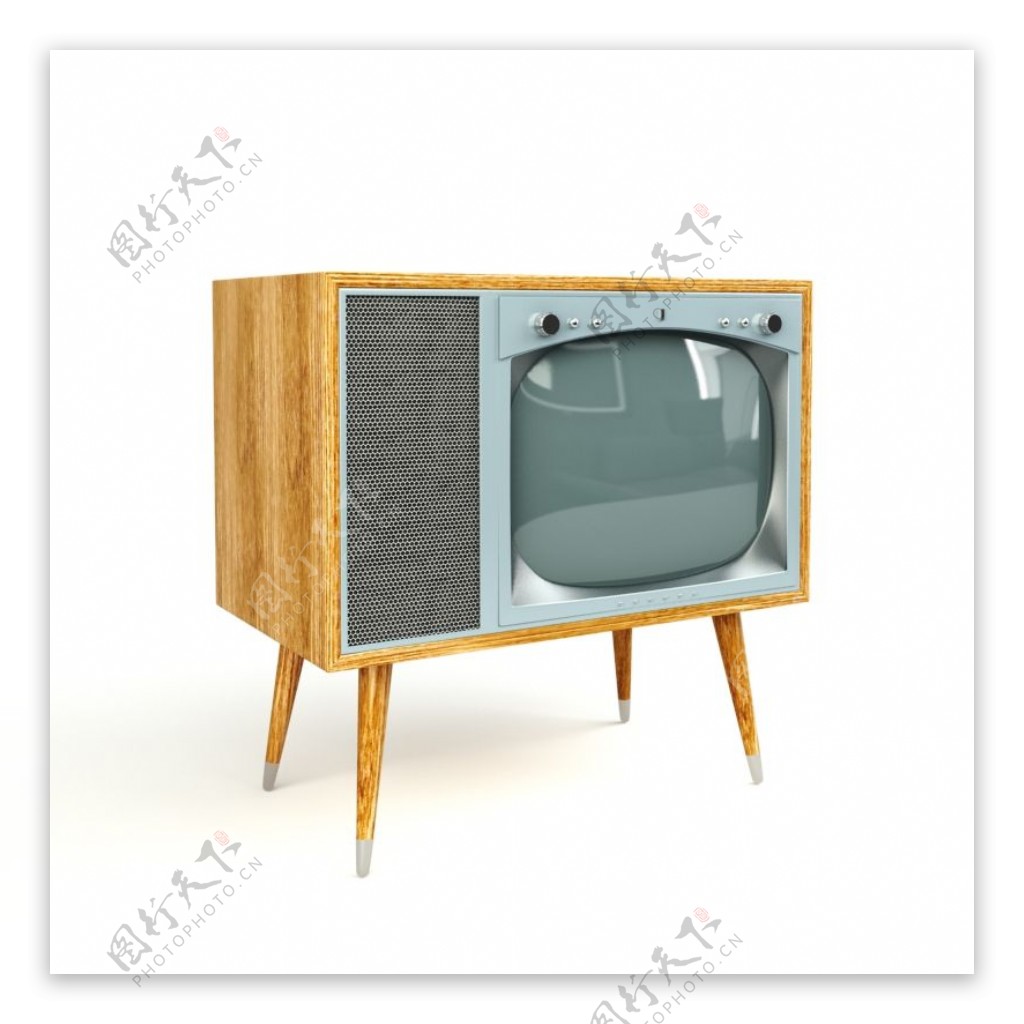 木质复古电视机模型下载