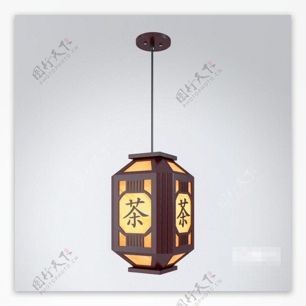 古朴典雅中式复古风格茶楼吊灯素材