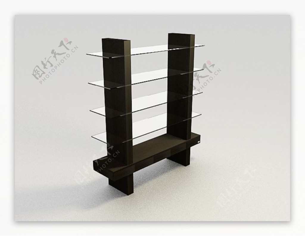 实木展示柜玻璃展示柜实用3d模型