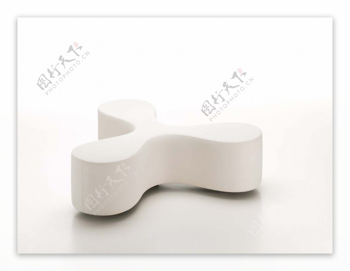 现代白色简约创意凳子模型素材