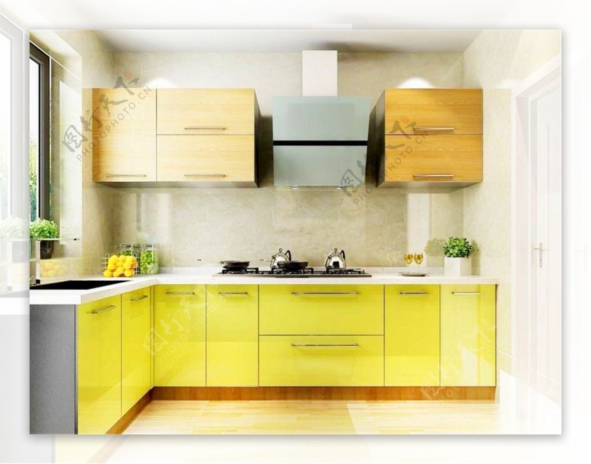 两房一厅简约厨房橱柜颜色装修图