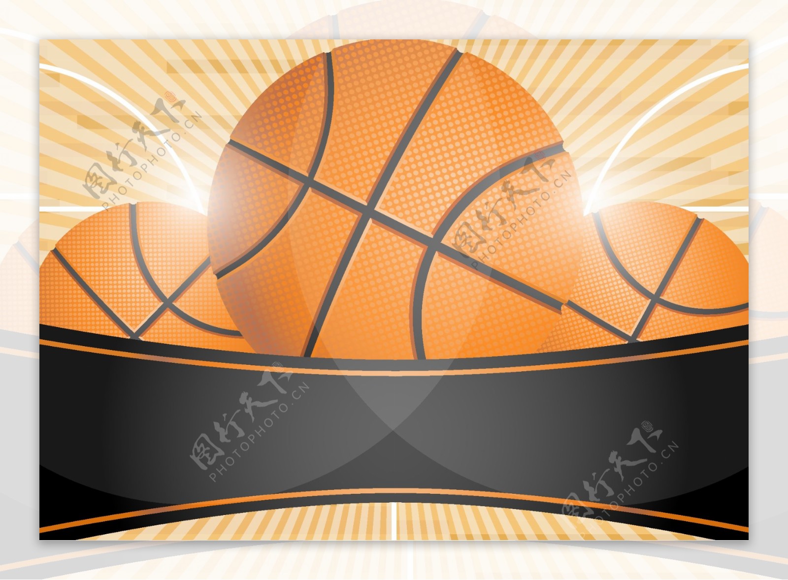 篮球海报背景矢量素材