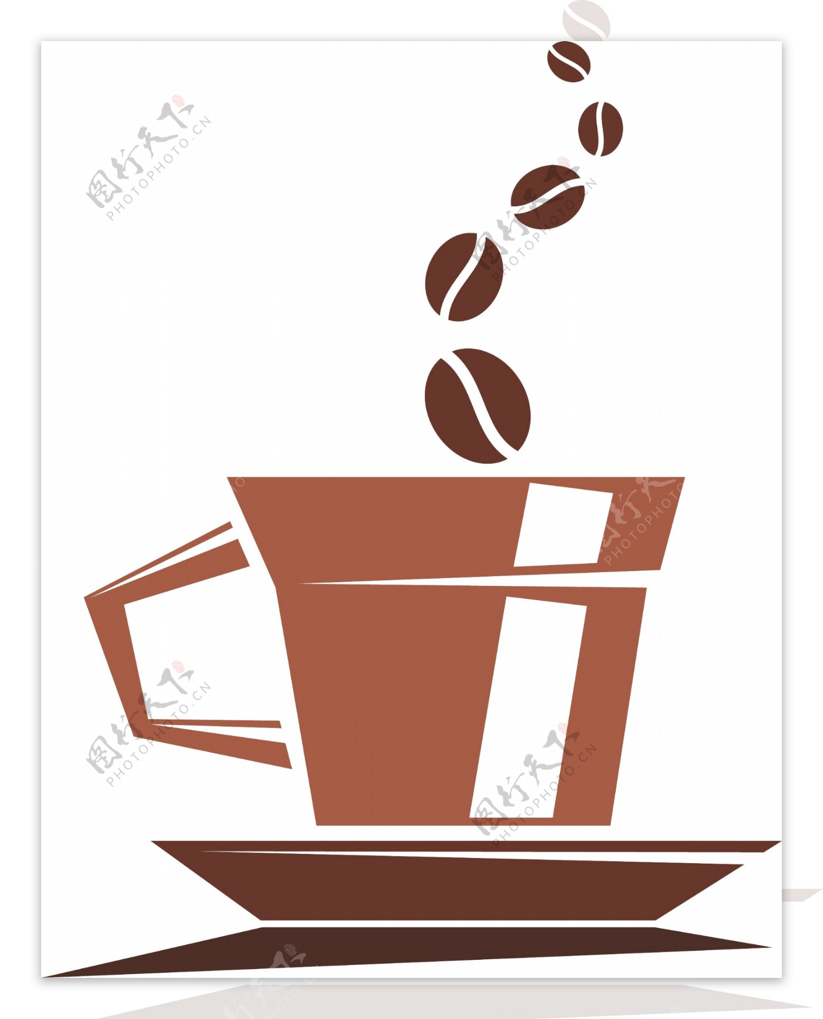 咖啡豆图标设计矢量