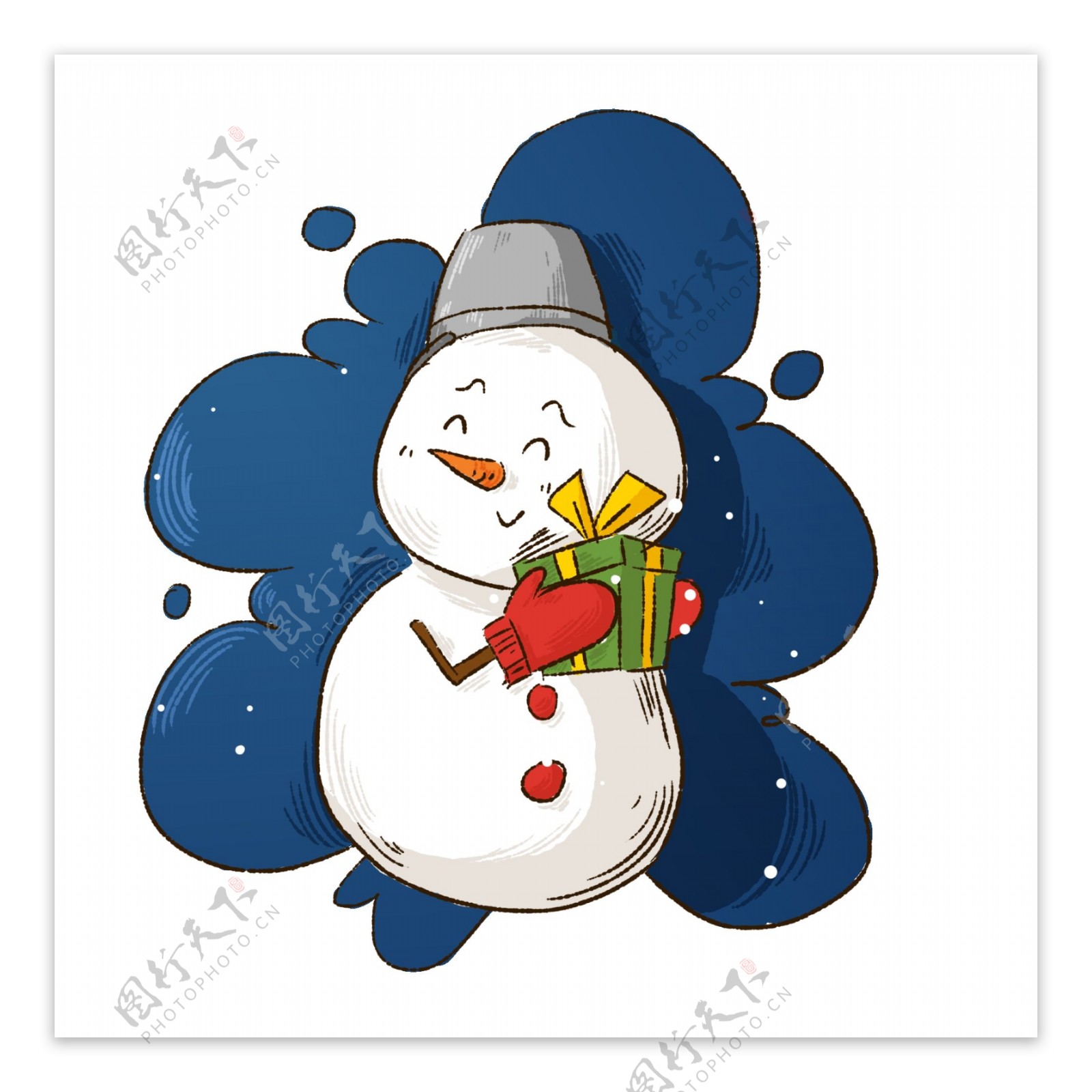 冬季冬天可爱雪人卡通形象