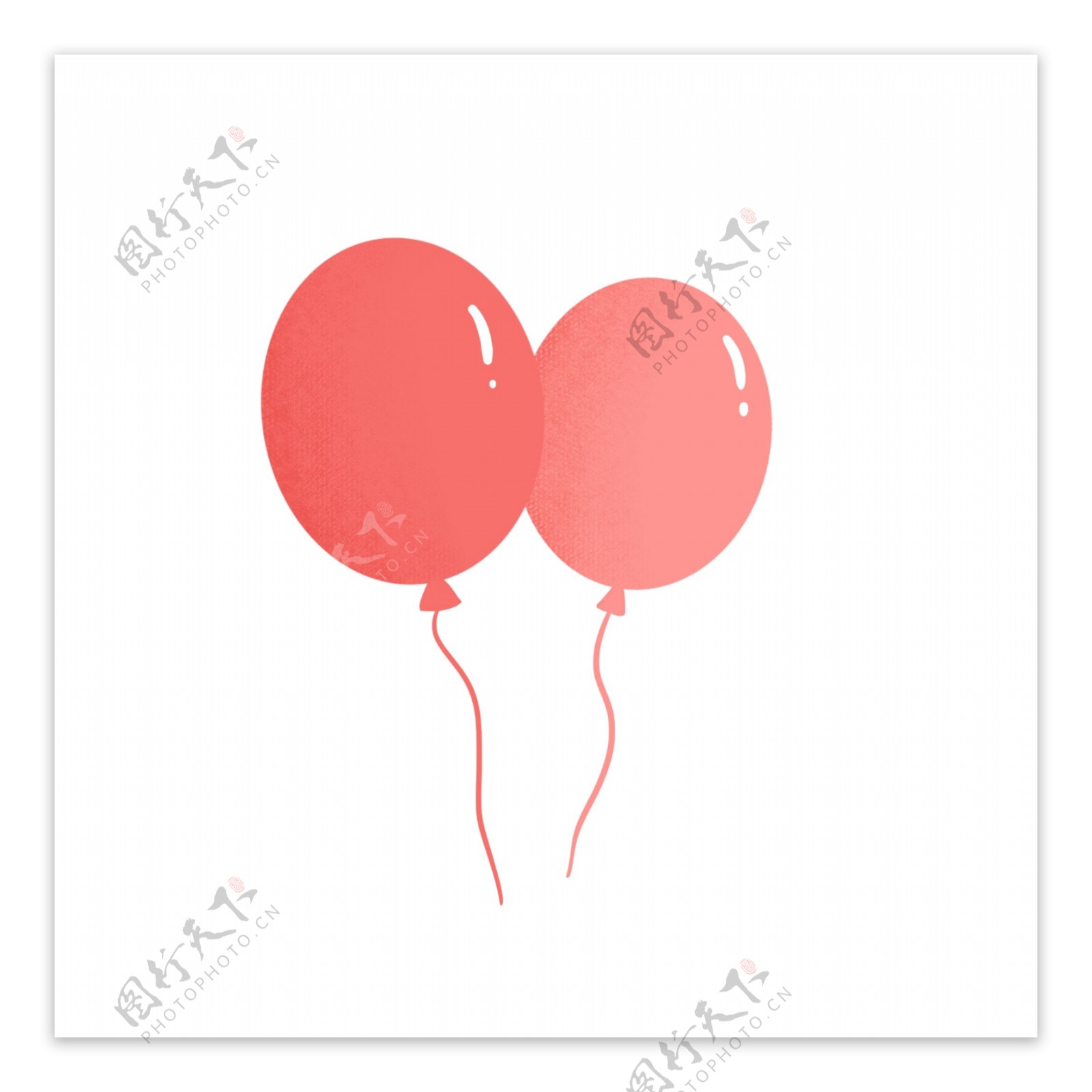 粉色气球元素可爱可商用