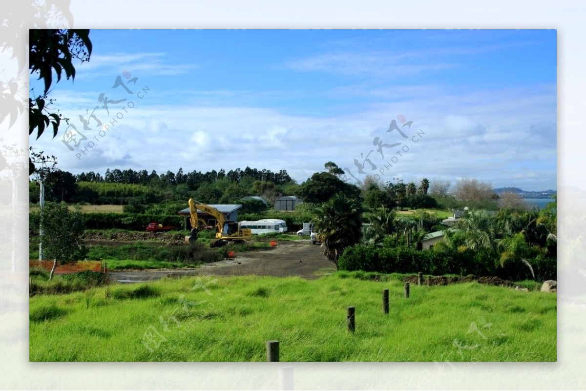 新西兰海滨农场风景
