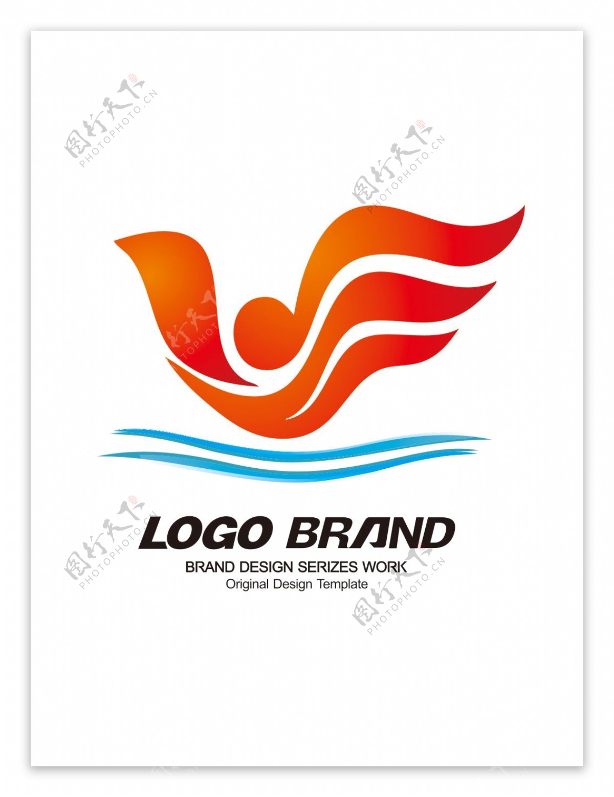 国际化红黄音乐学校logo公司标志设计