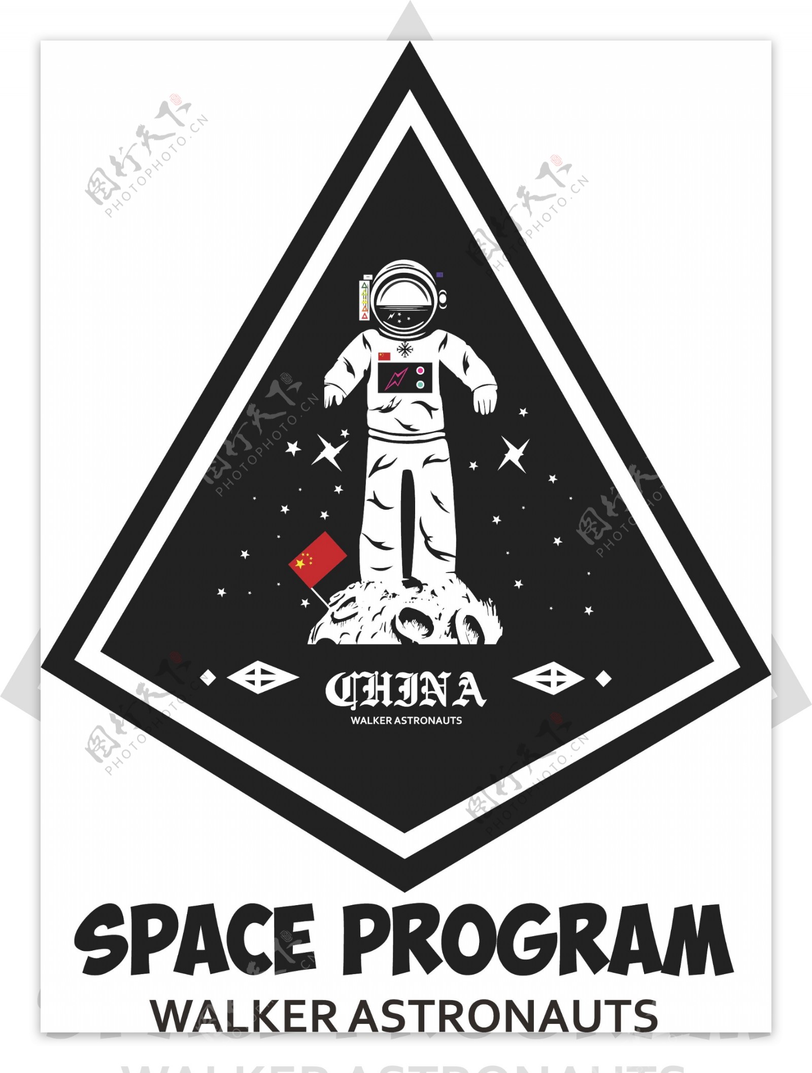 T恤中国太空人宇航员
