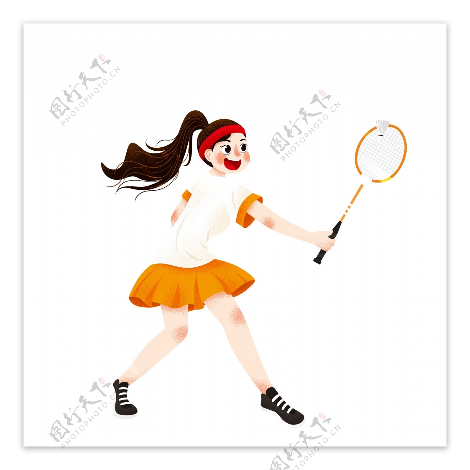 女孩打羽毛球PSD圖案素材免費下載 - 尺寸2000 × 2000px - 圖形ID401360161 - Lovepik