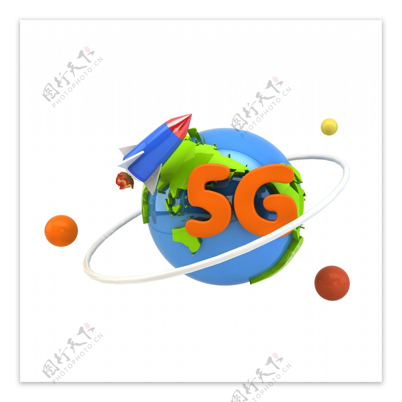 5G网络3D地球素材
