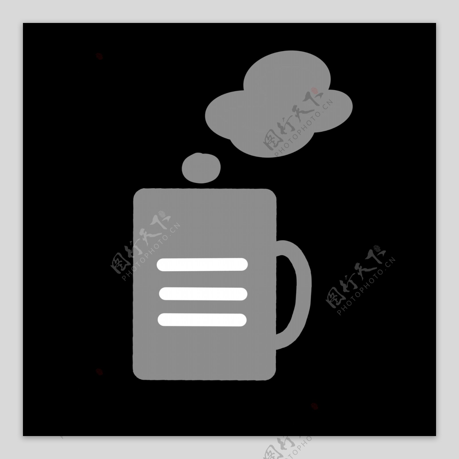 灰色咖啡杯小图标