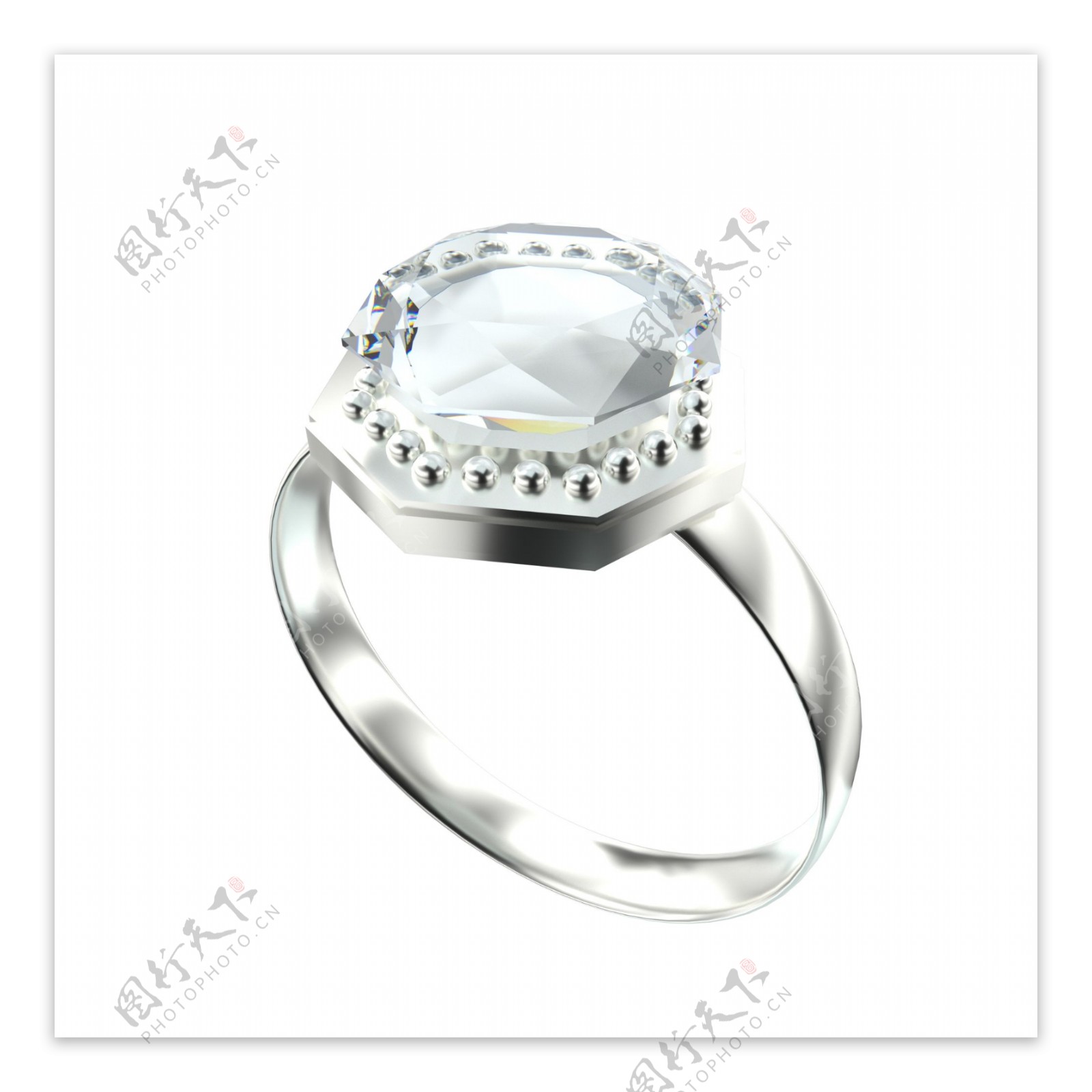 3D女性钻石戒指