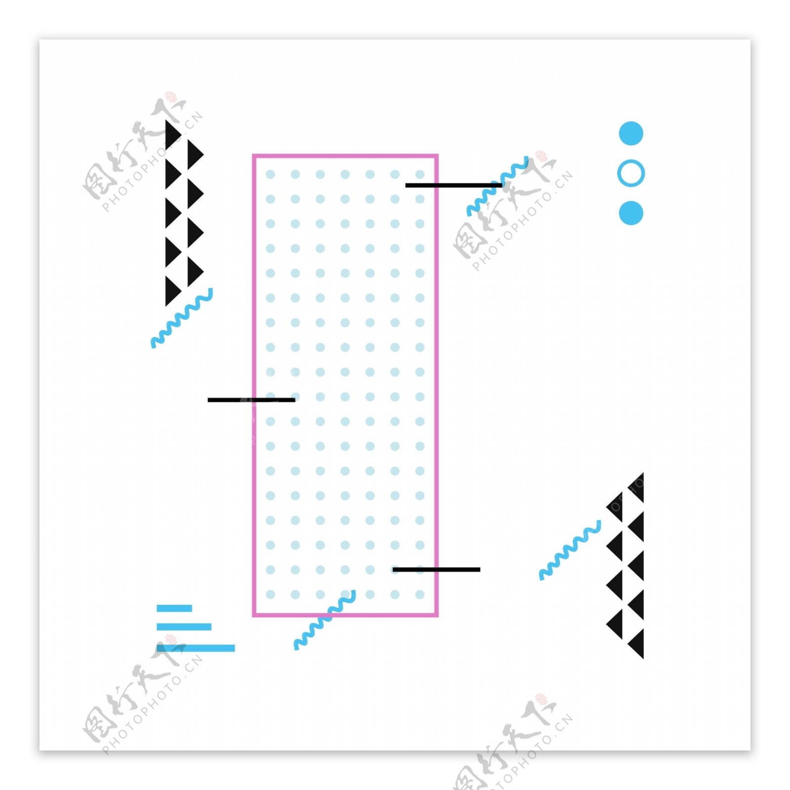 简洁波普几何矢量抽象装饰素材