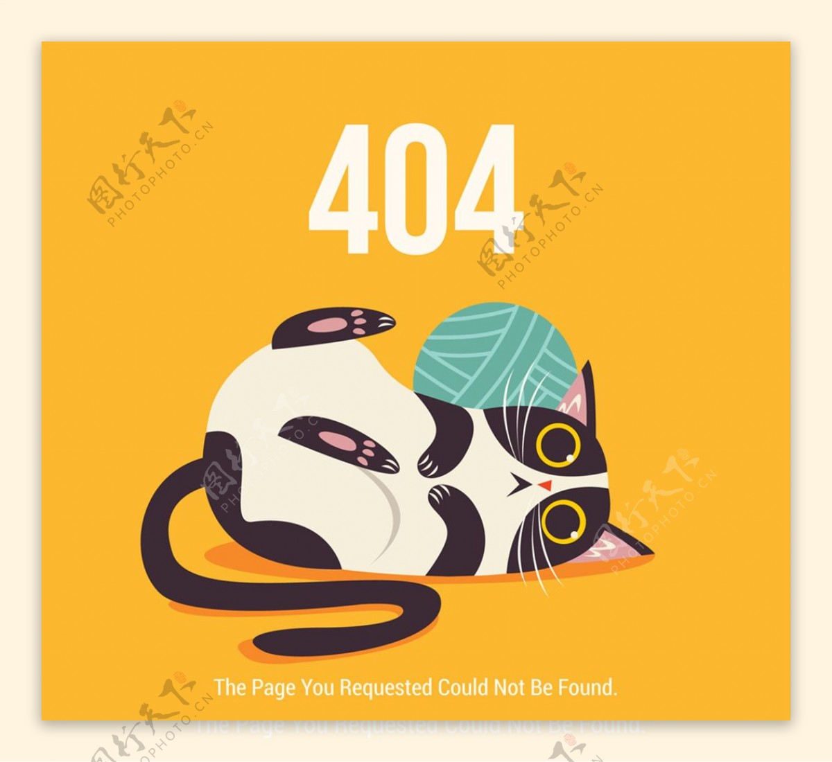 创意404错误页面猫咪