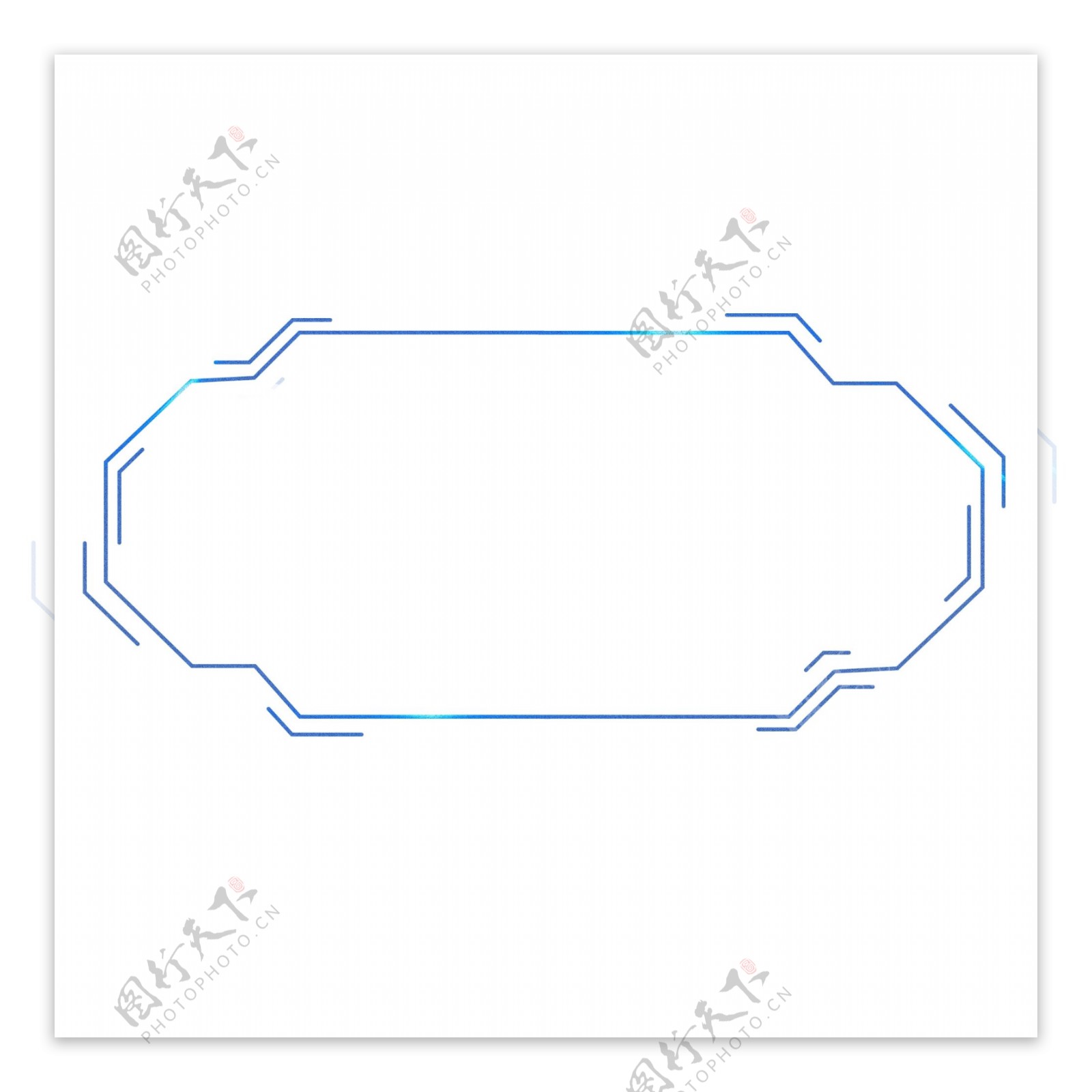 蓝色科技感边框线条