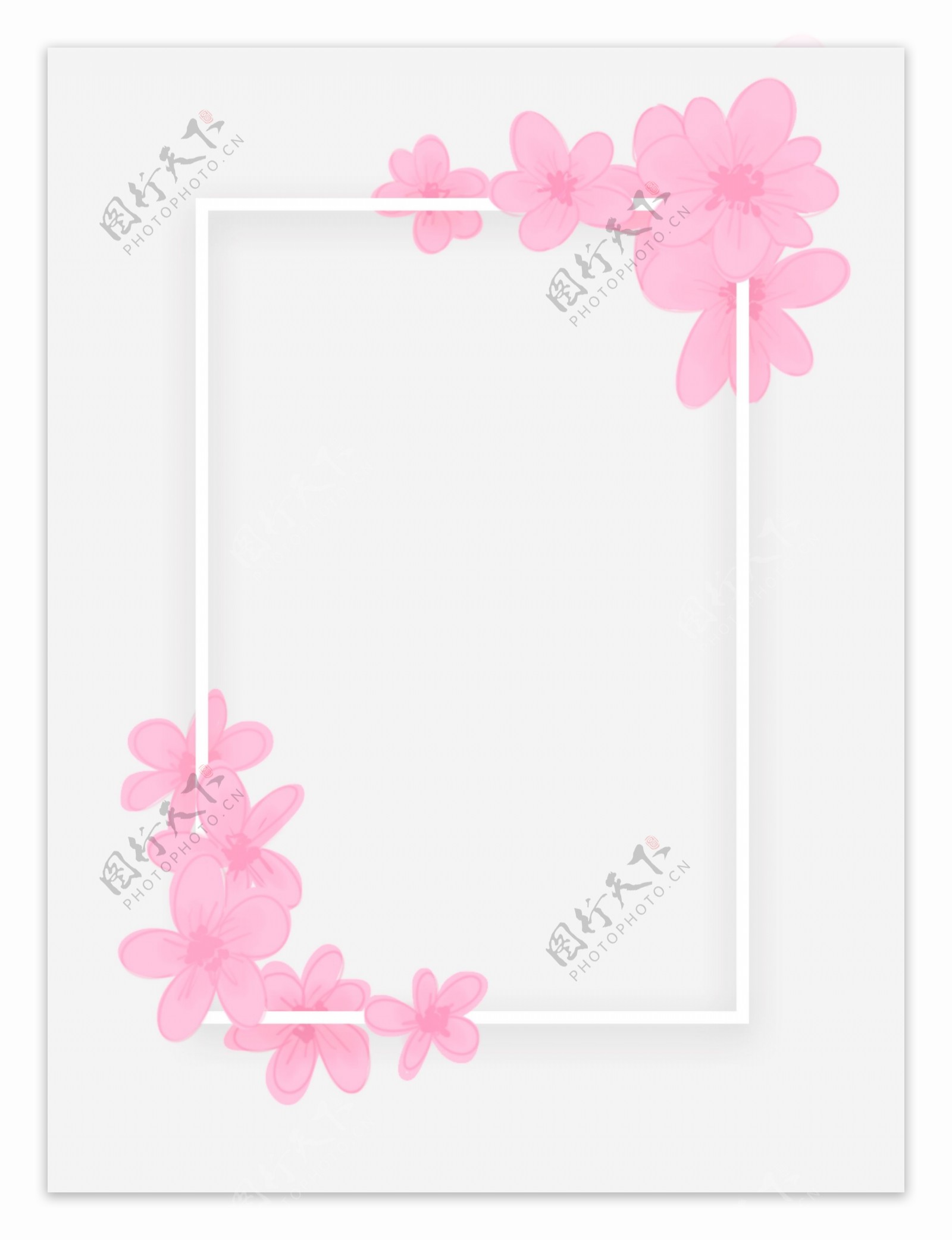 手绘粉色花朵海报背景