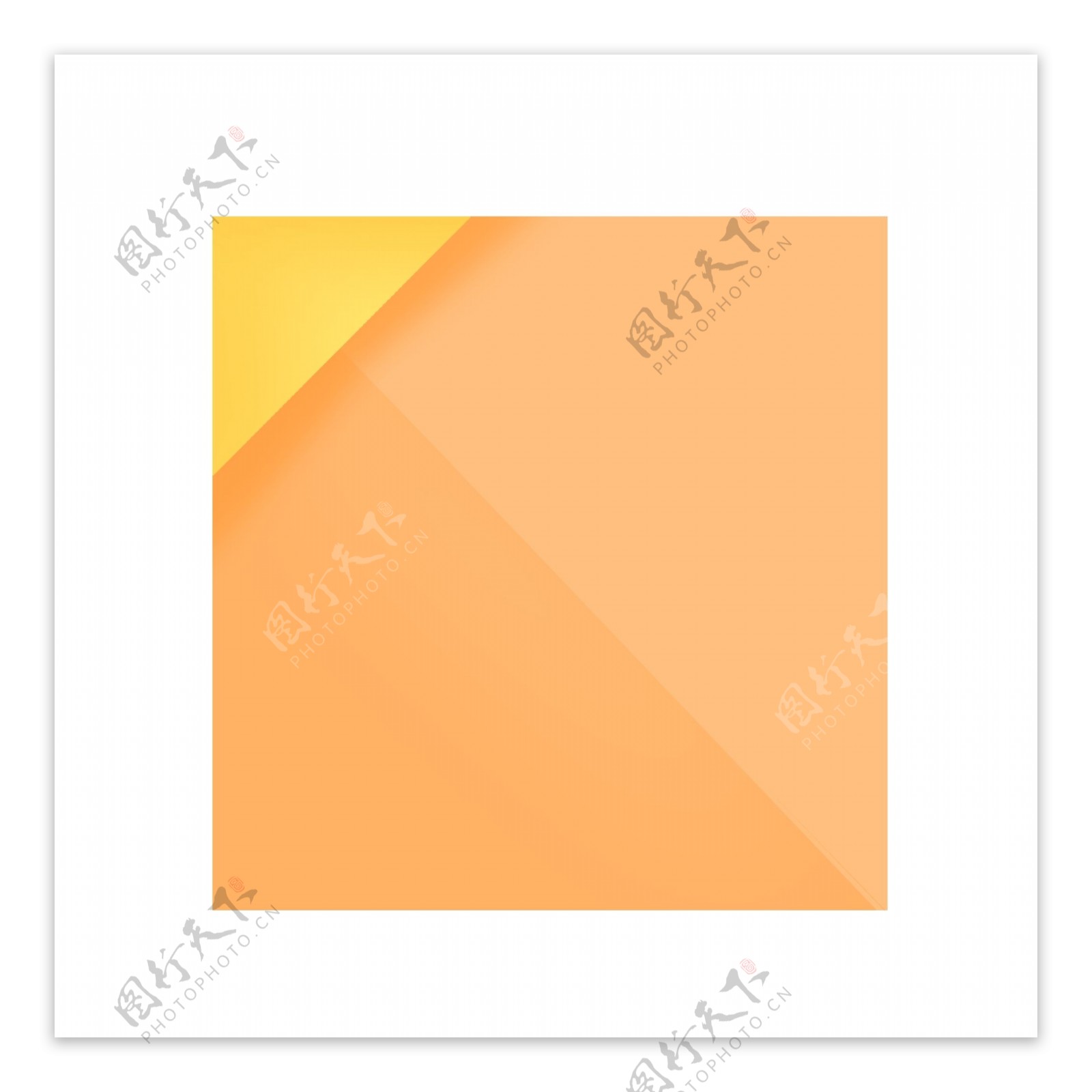 黄色正方形折纸标题框