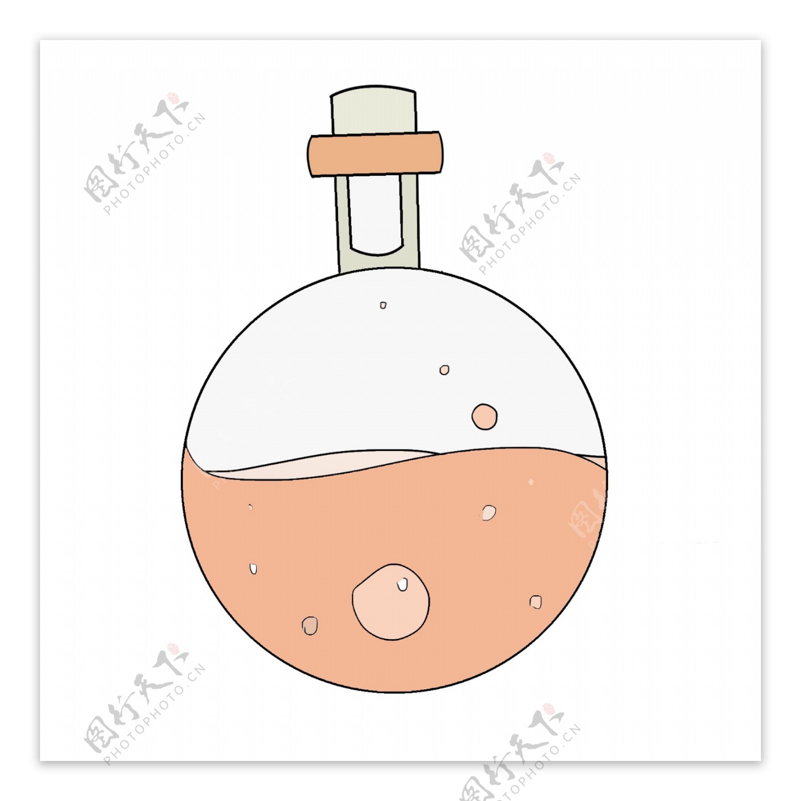 化学量瓶卡通插画