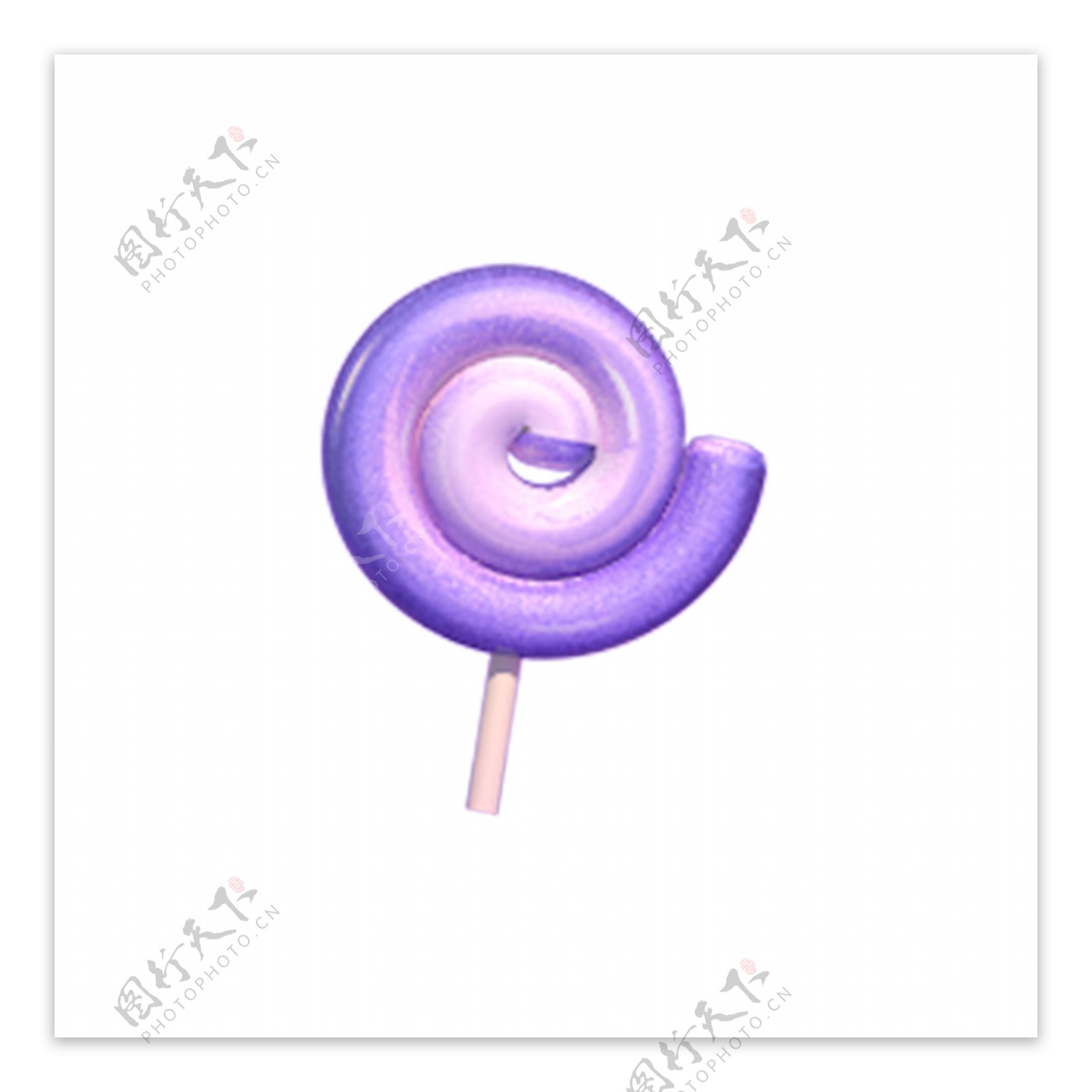 紫色圆弧创意棒棒糖食物元素