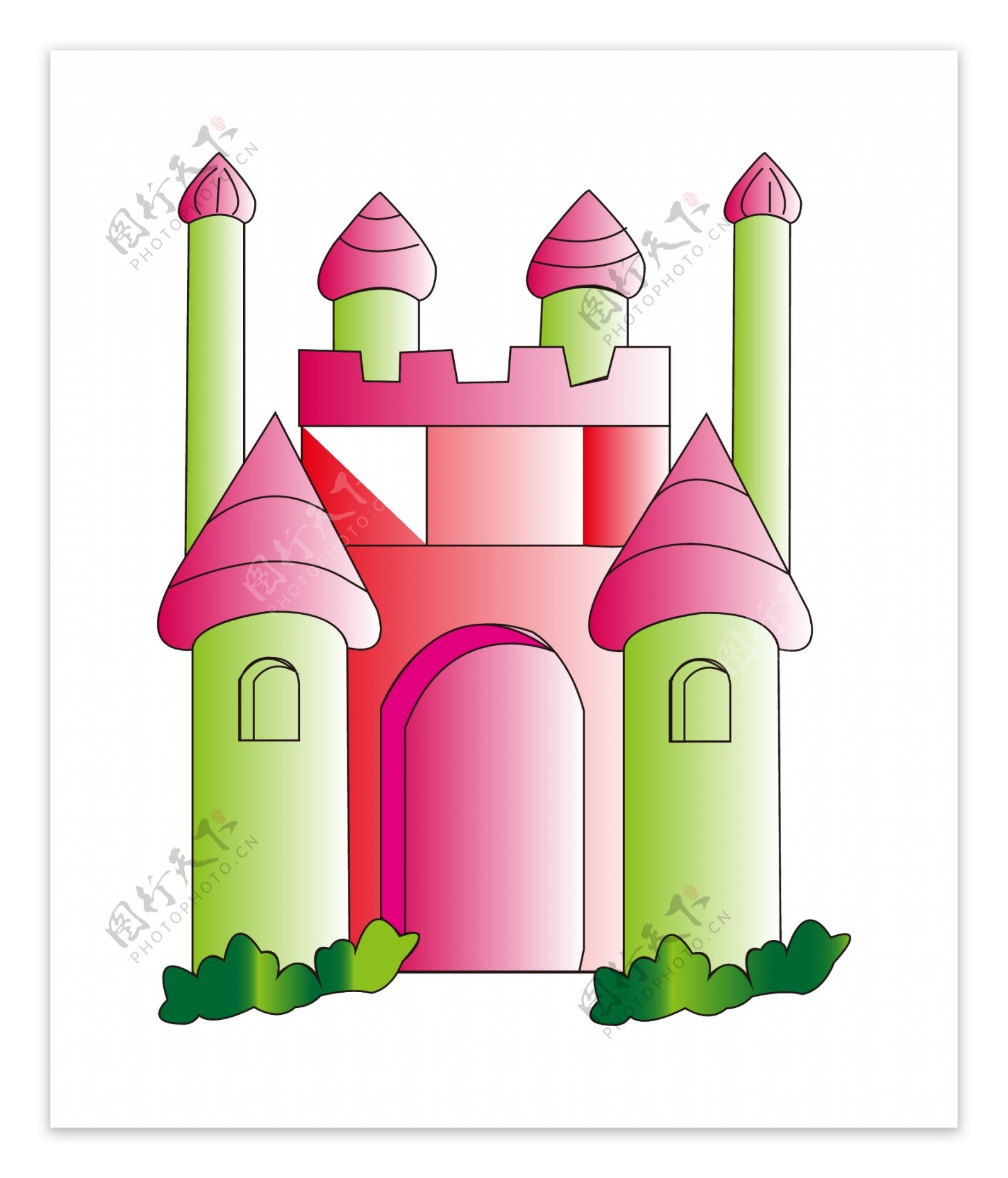 卡通城堡图片素材免费下载 - 觅知网