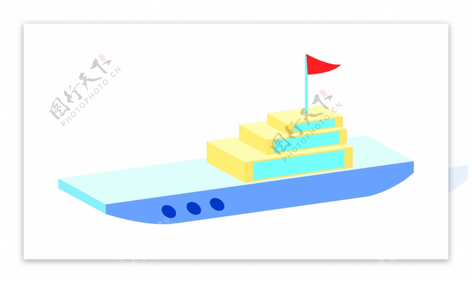 交通工具轮船插画