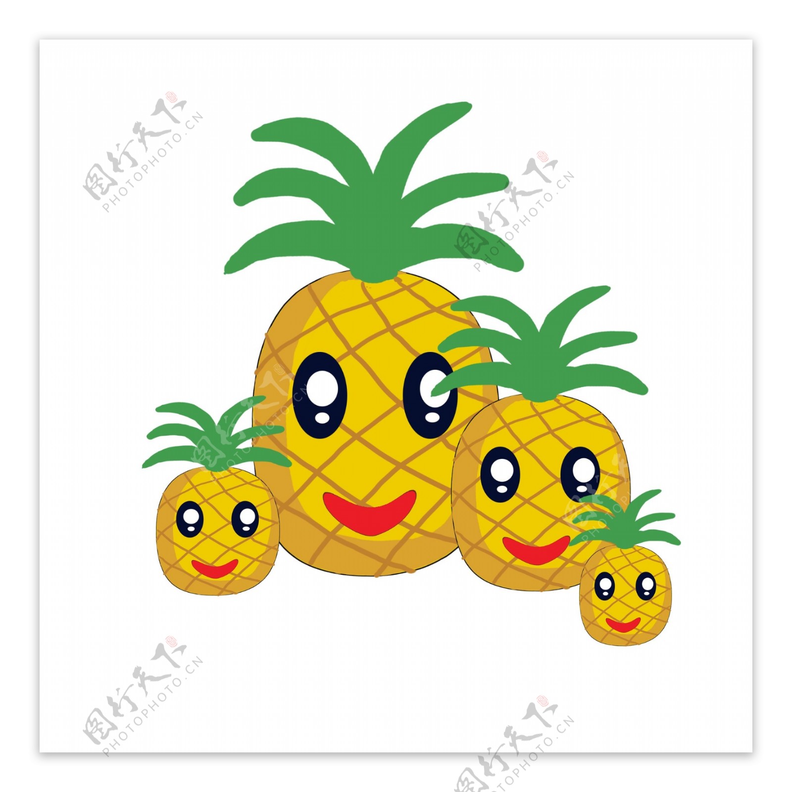 可爱卡通菠萝装饰图