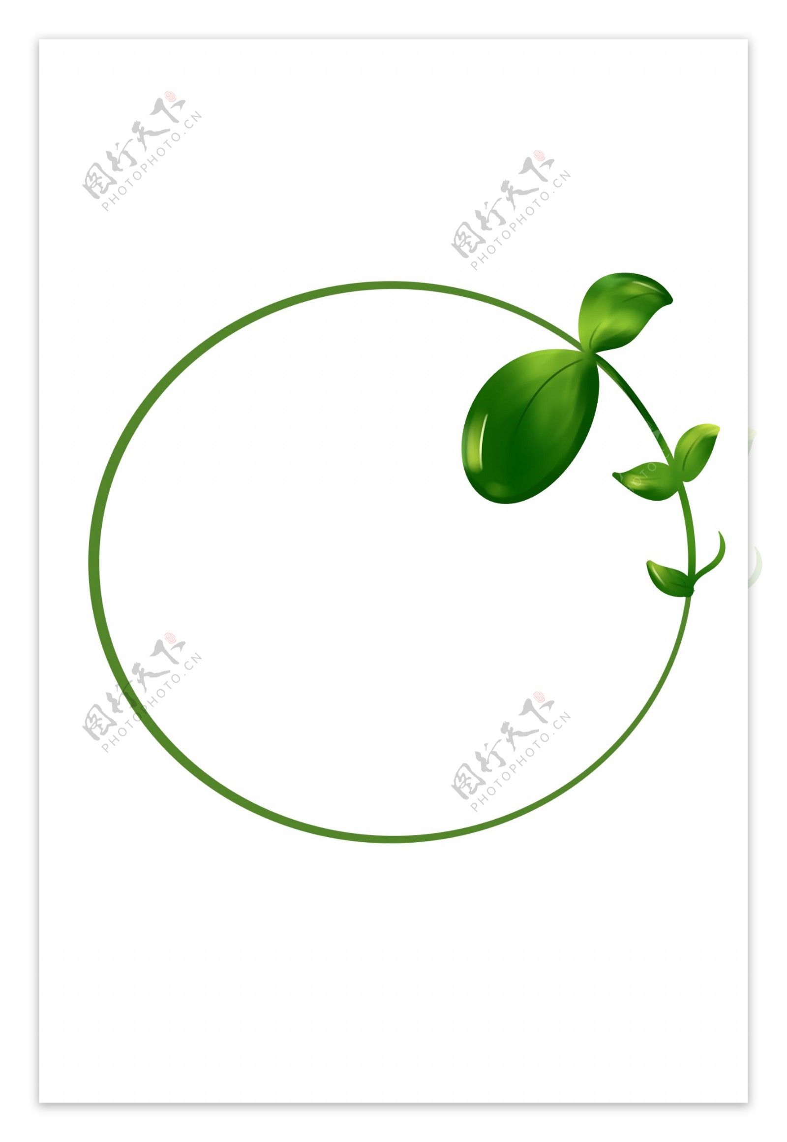 植物边框绿色植物手绘边框