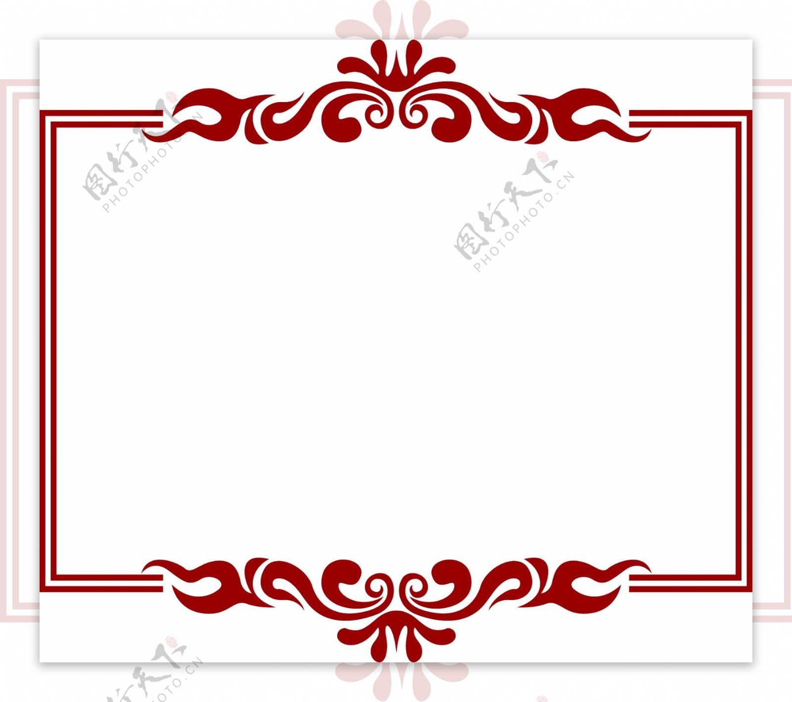 红色传统古典标题框