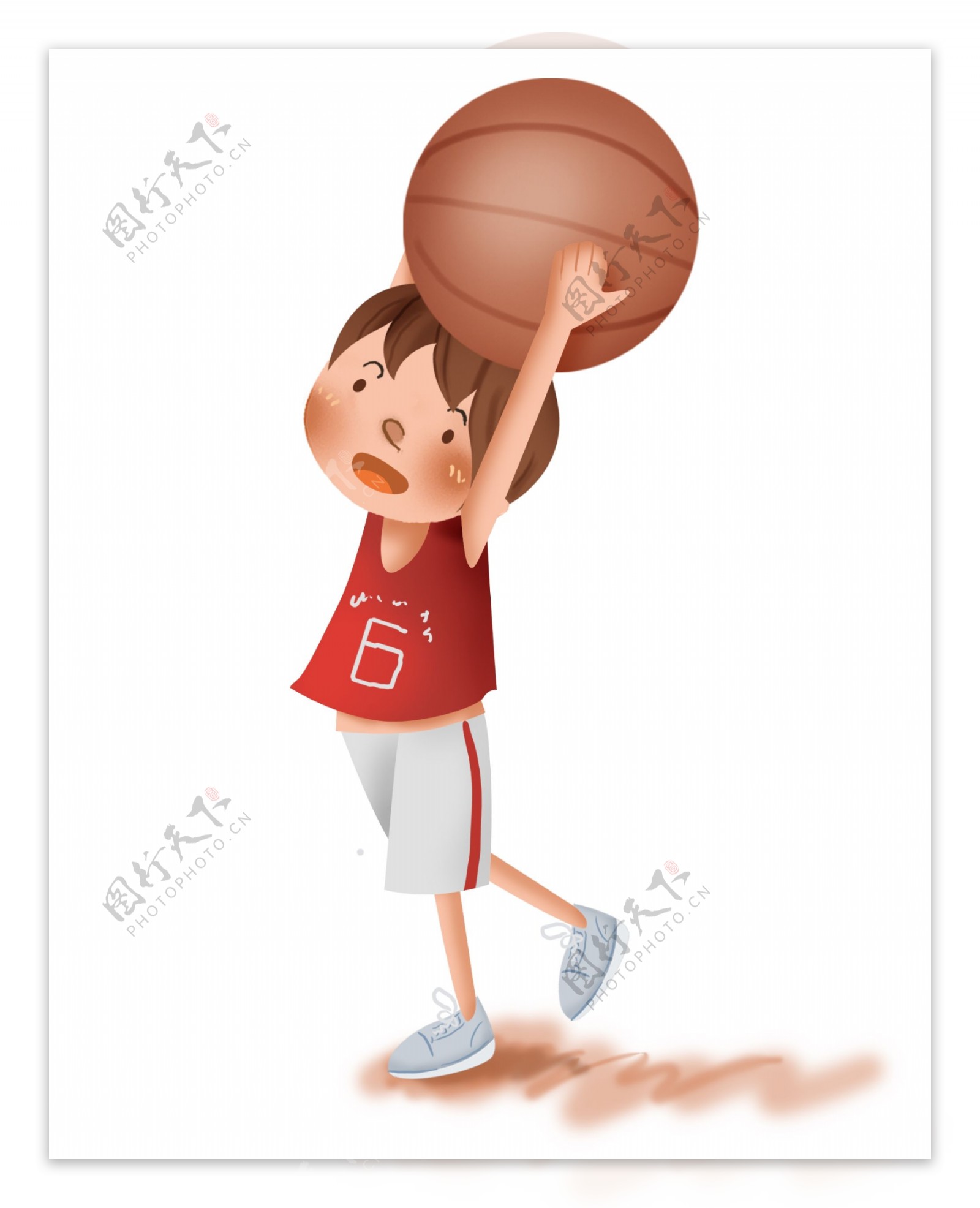 课外活动打篮球的儿童