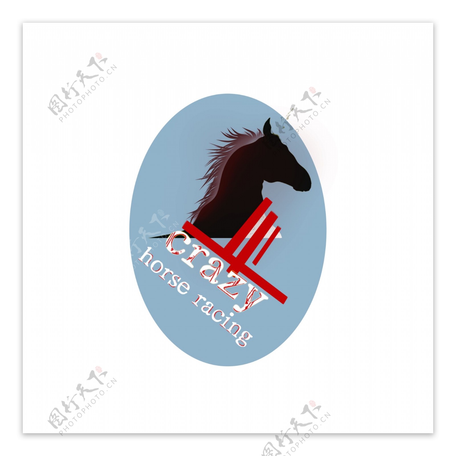 赛马logo图标动物马标志标牌疯狂的赛马