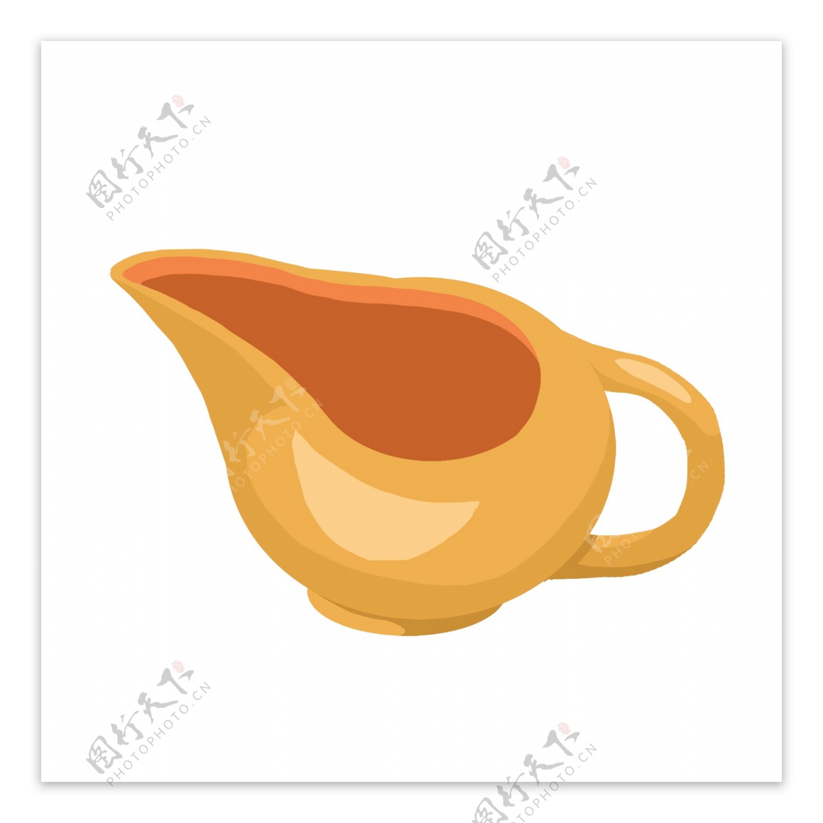 清明节手绘古风茶具元素茶壶茶杯