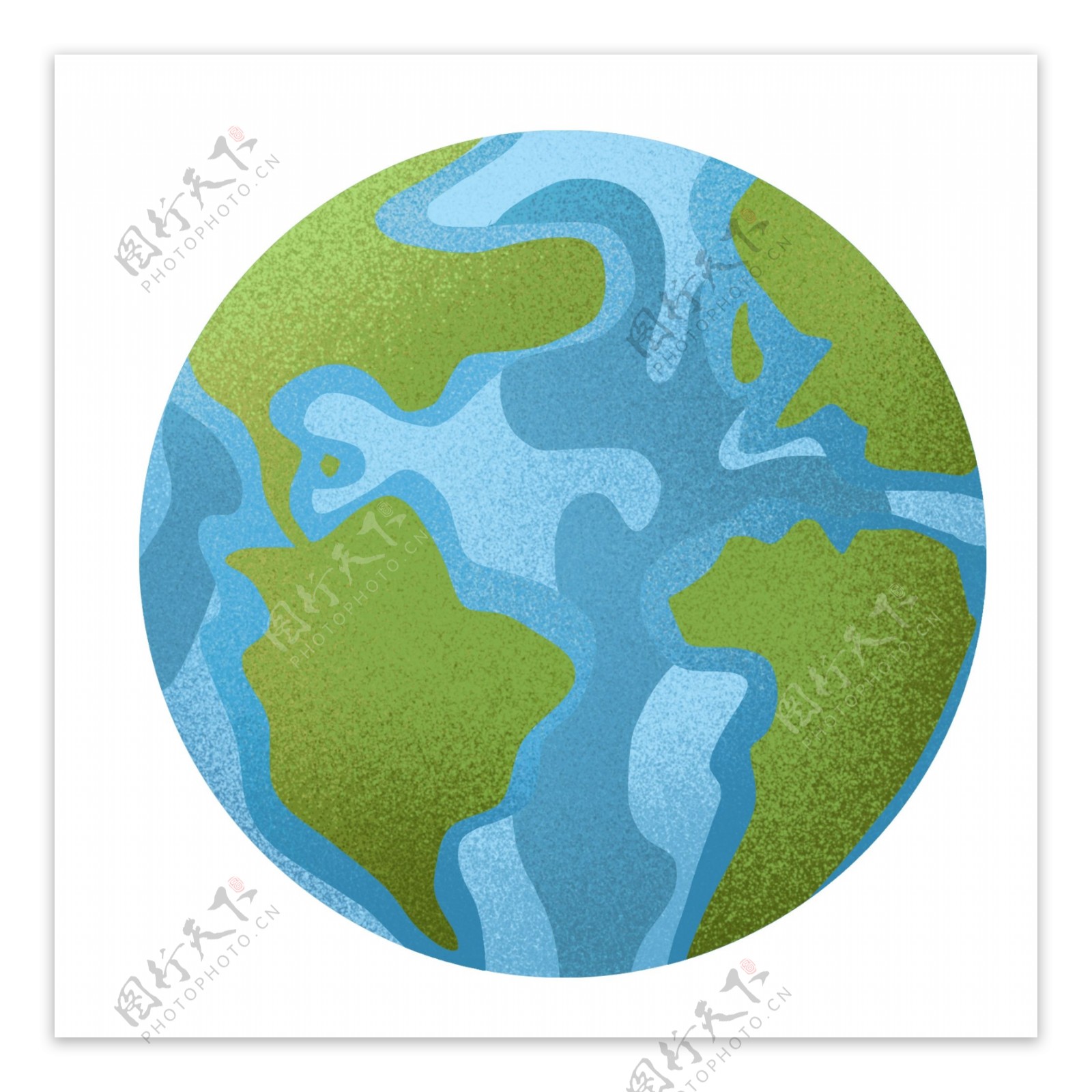 圆形地球装饰图案