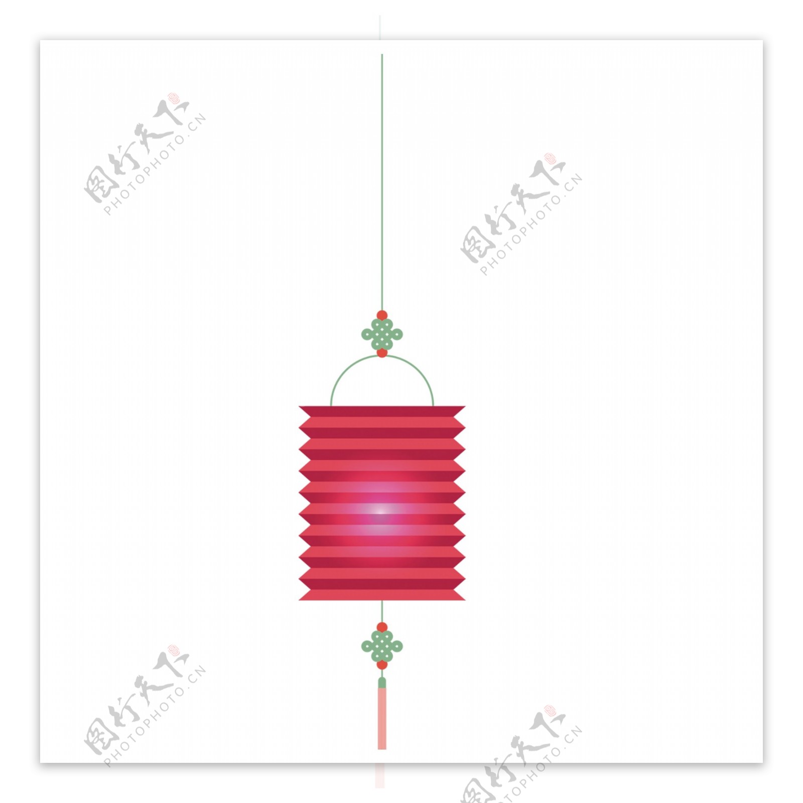 红色灯笼装饰元素