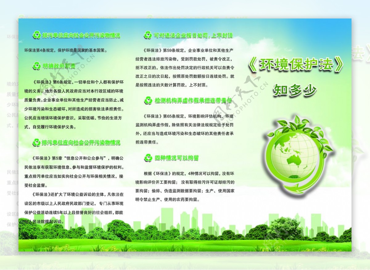 绿色环保健康折页