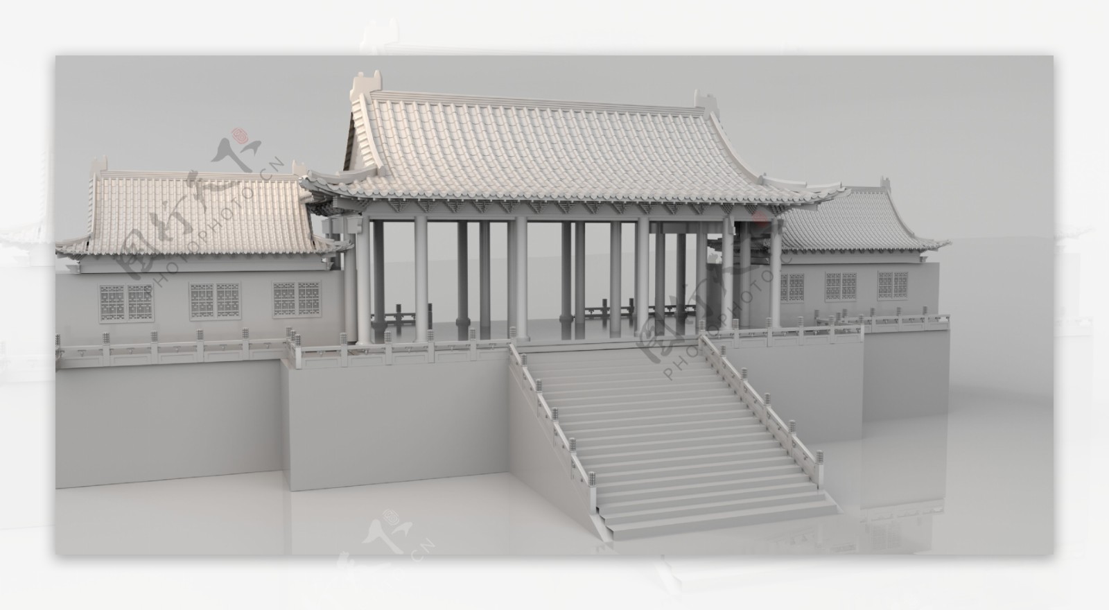 中国风古建筑效果图