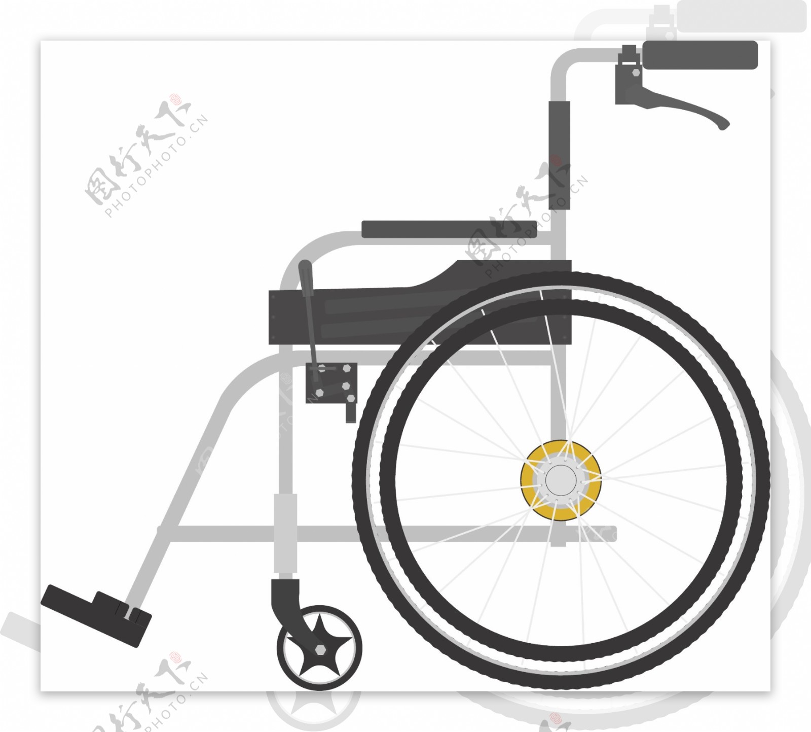 医疗设备轮椅精细图标