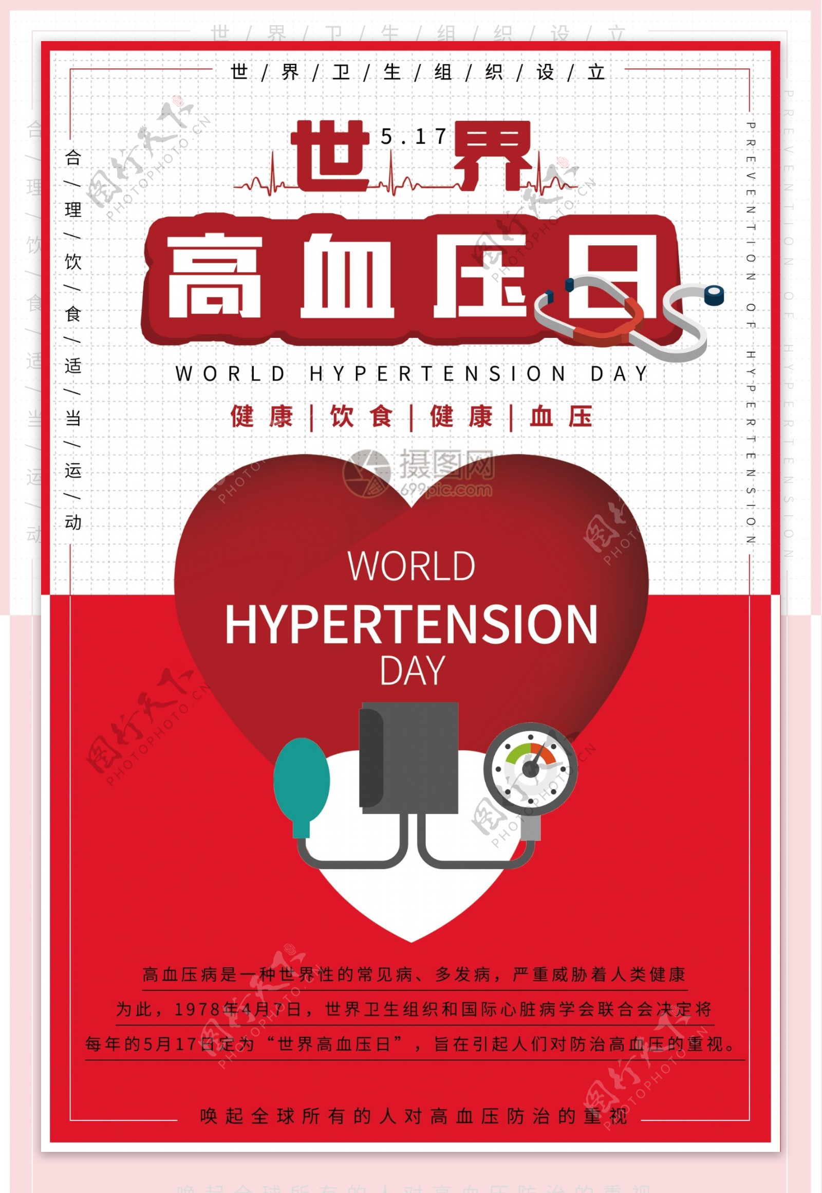 世界高血压日医疗海报