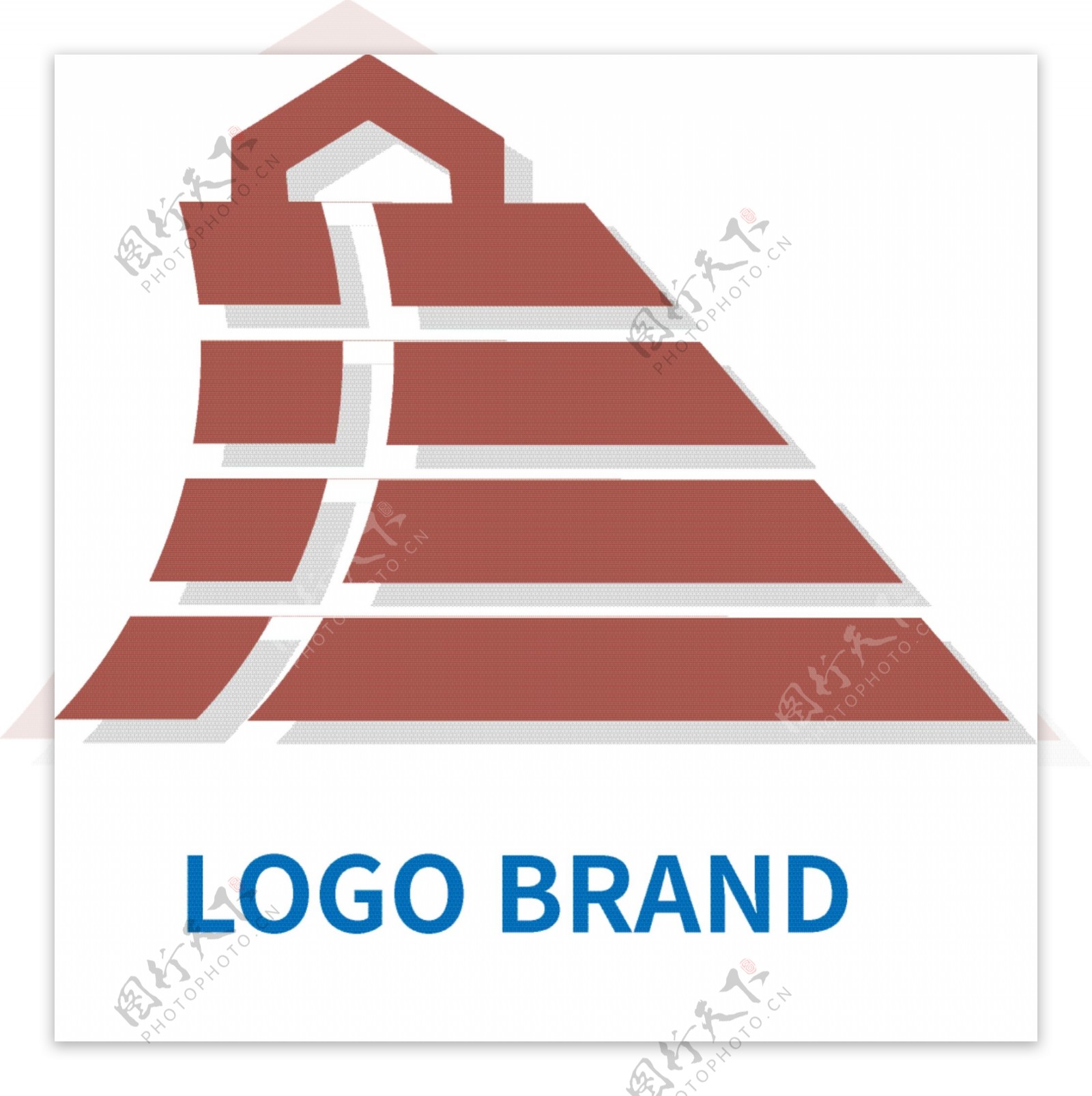 褐色通用力量型logo
