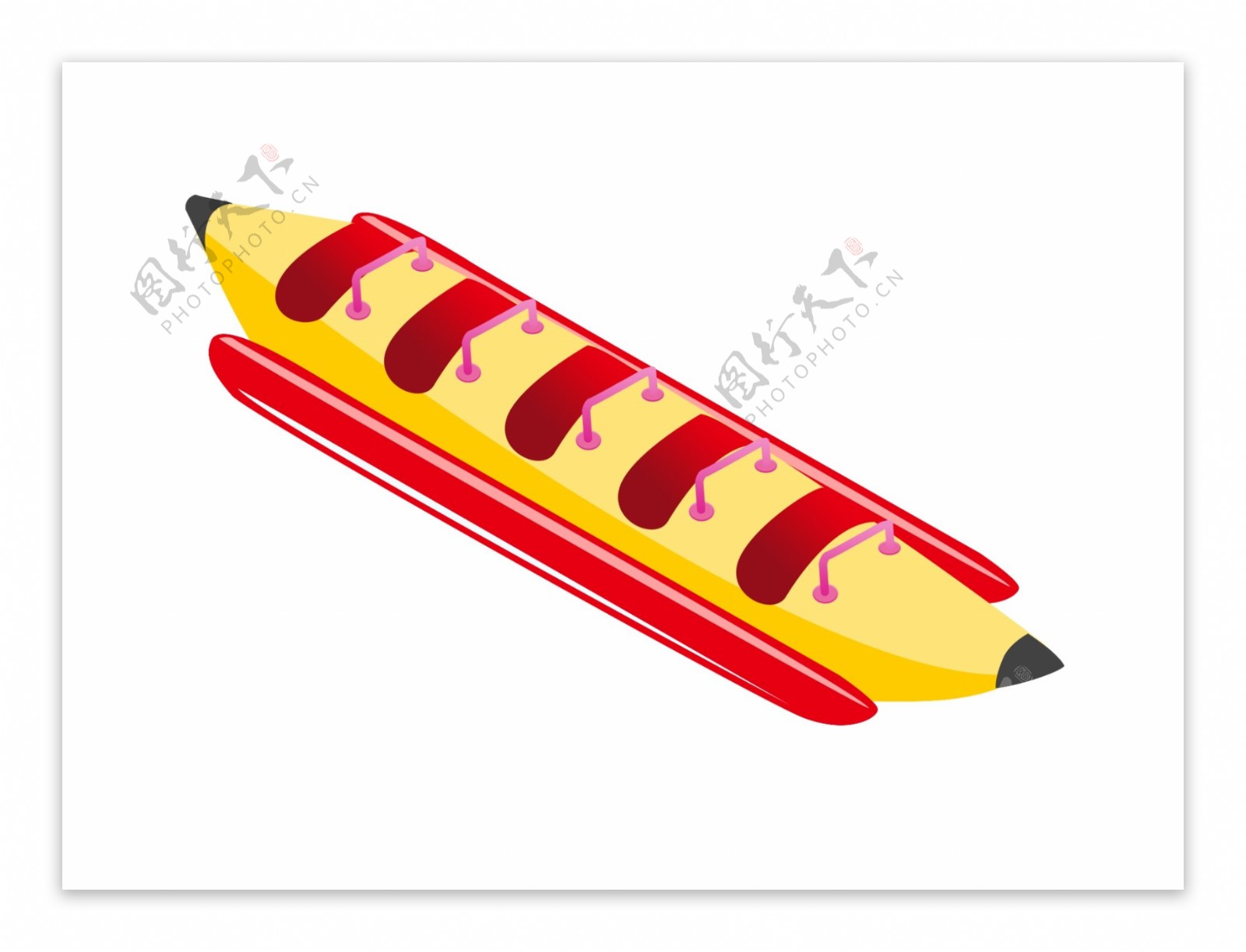 黄红色铅笔装饰