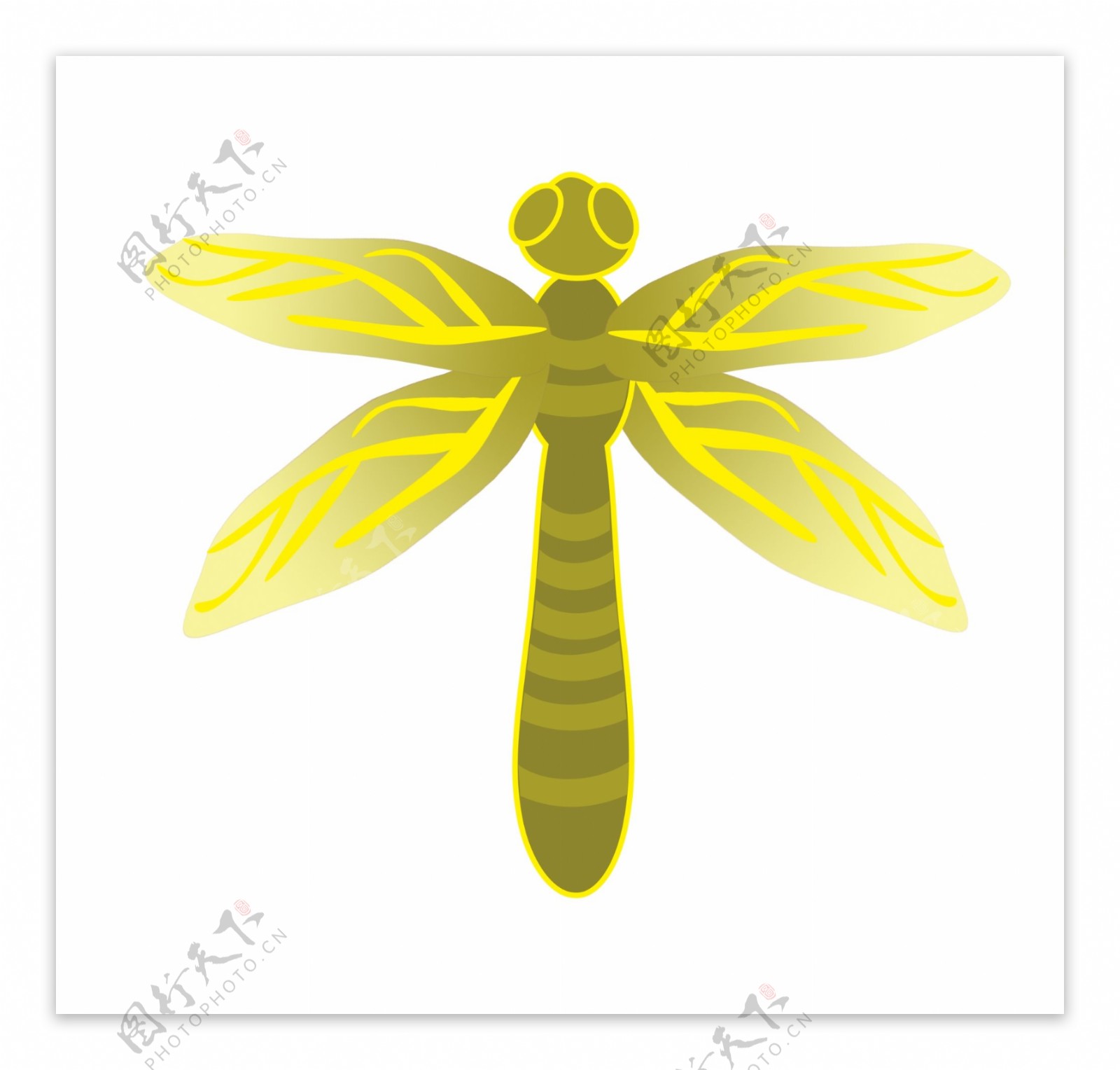 黄色蜻蜓昆虫