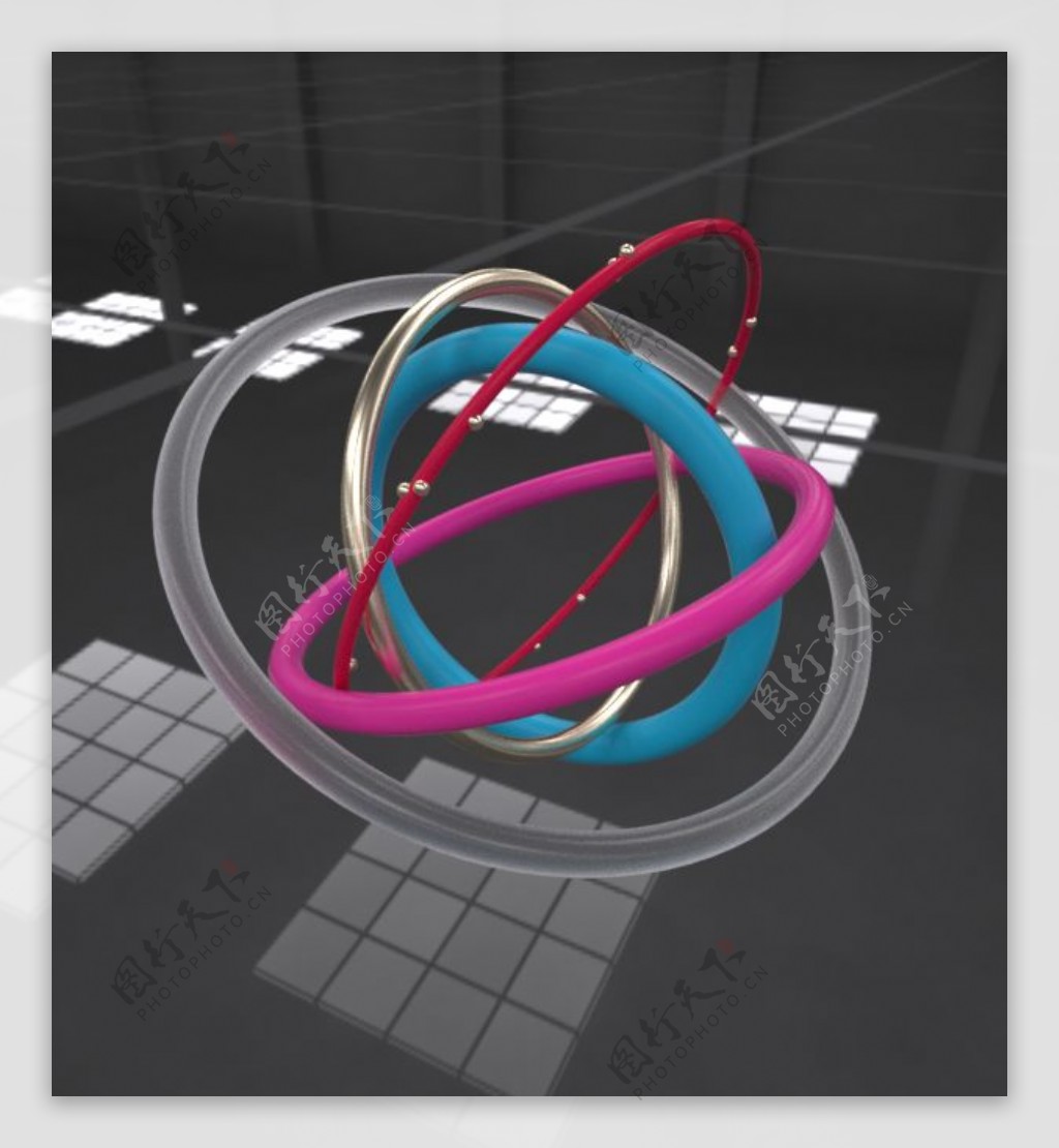 圆环五彩圆环金属圆环金属玻璃红色圆环系列