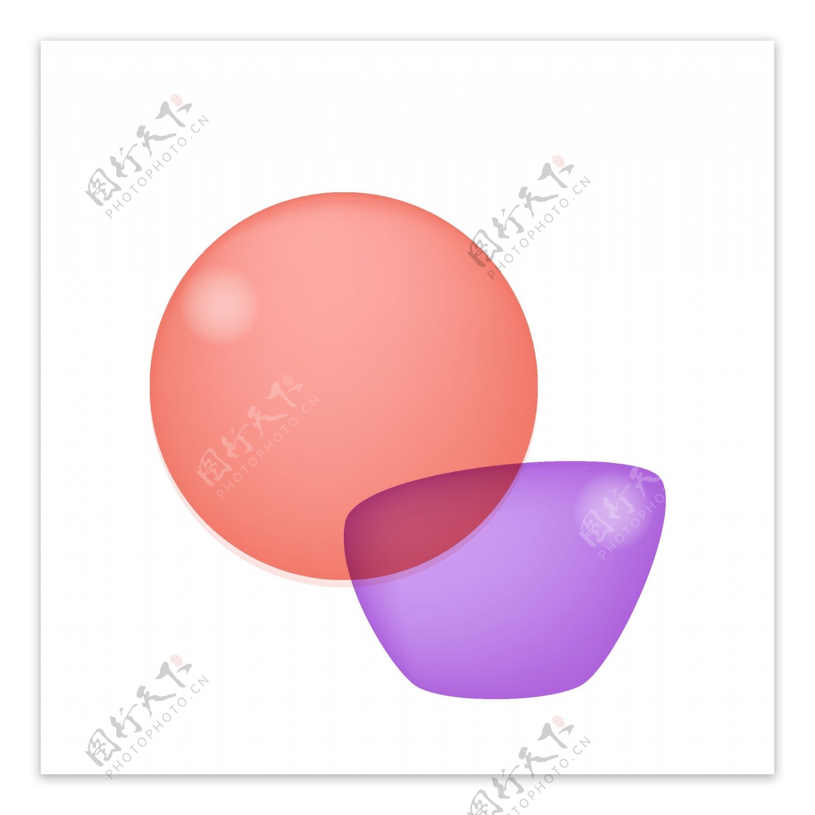 紫色的美丽气泡插画
