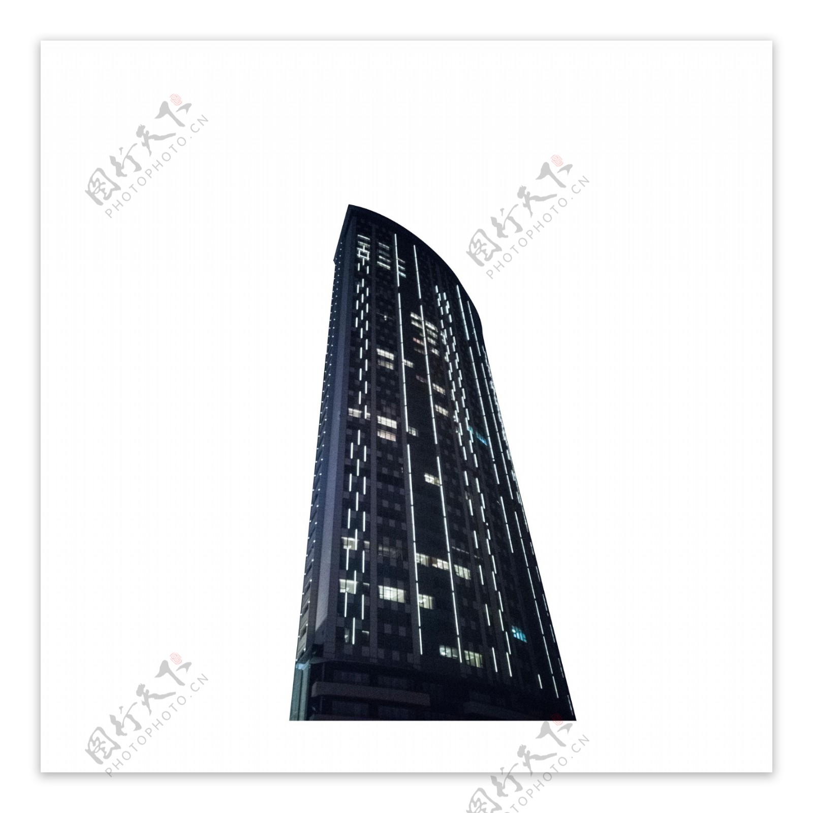 黑色立体建筑大厦元素