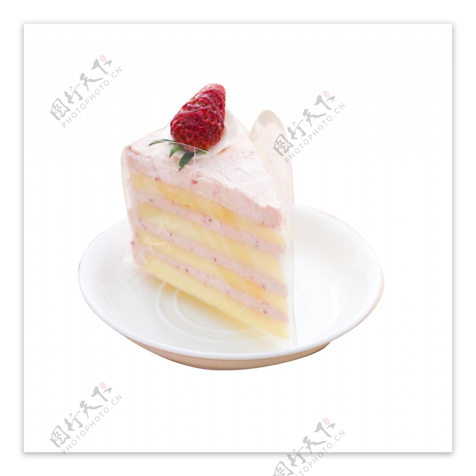 白色三角形蛋糕食物元素