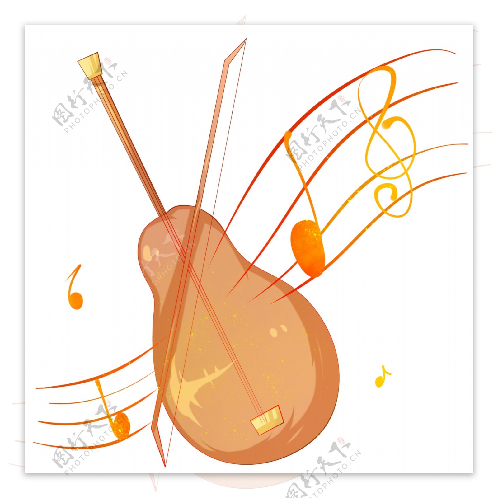 音乐小提琴的插画
