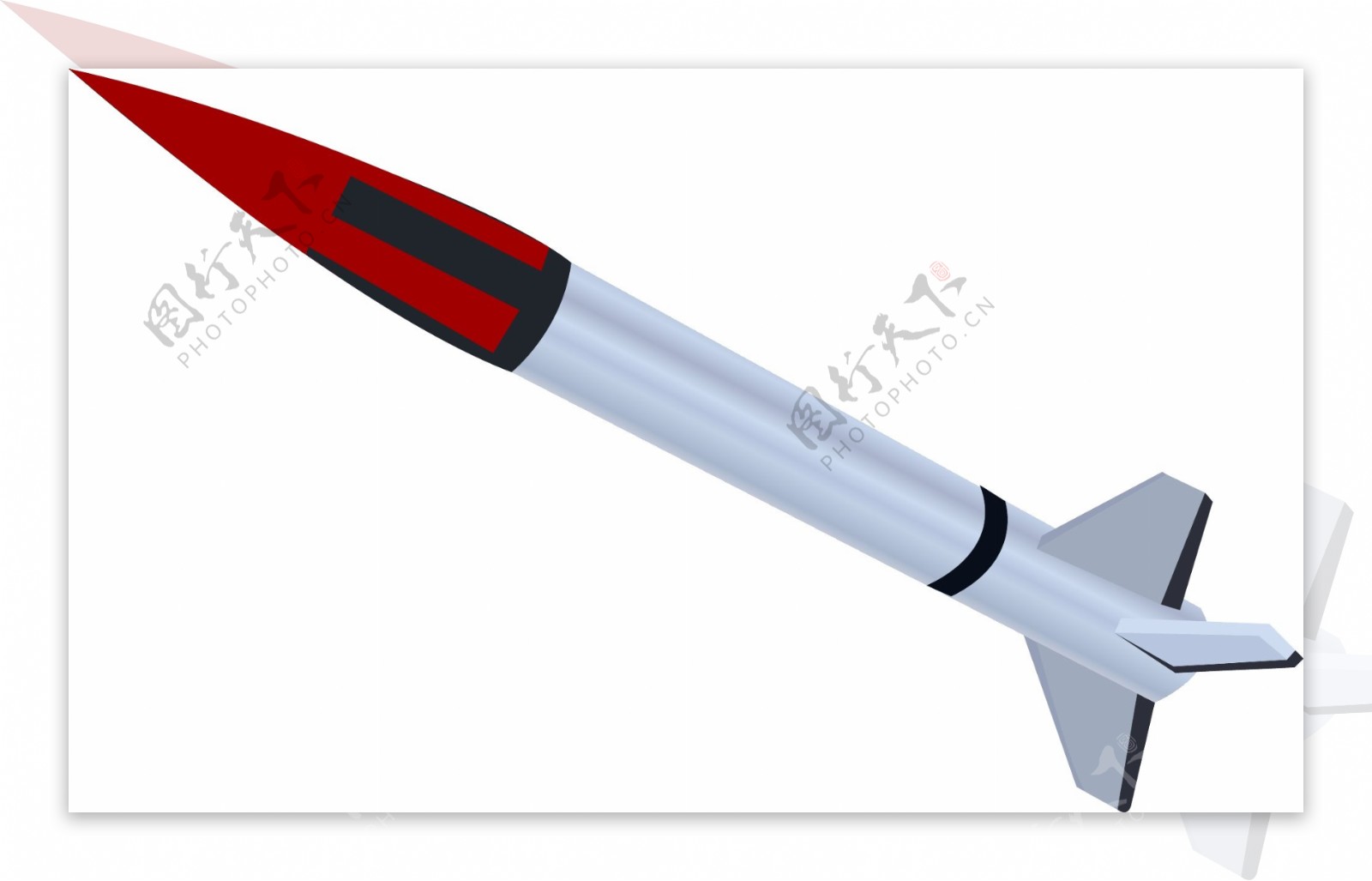 航空火箭装饰插画
