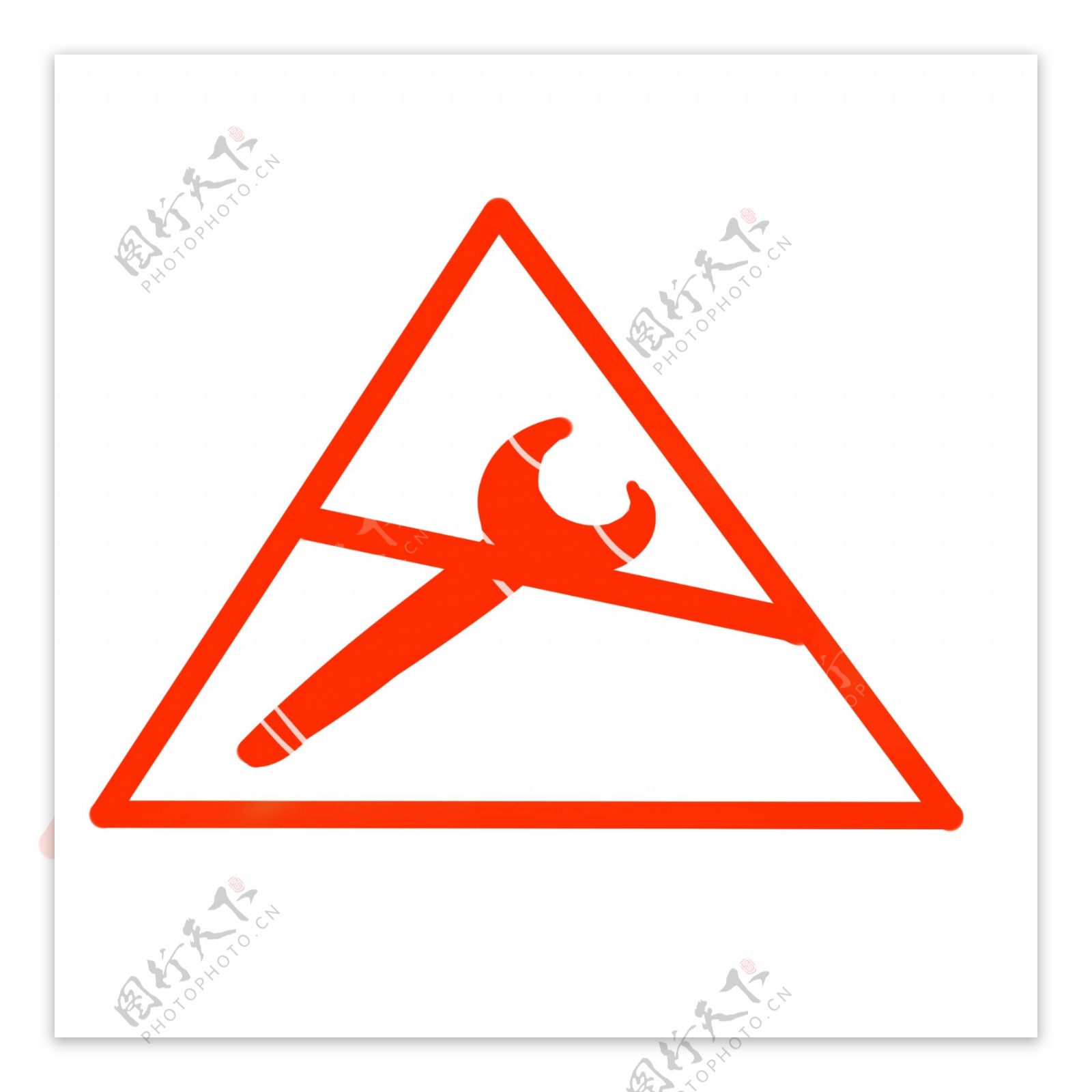 三角形警示牌插画